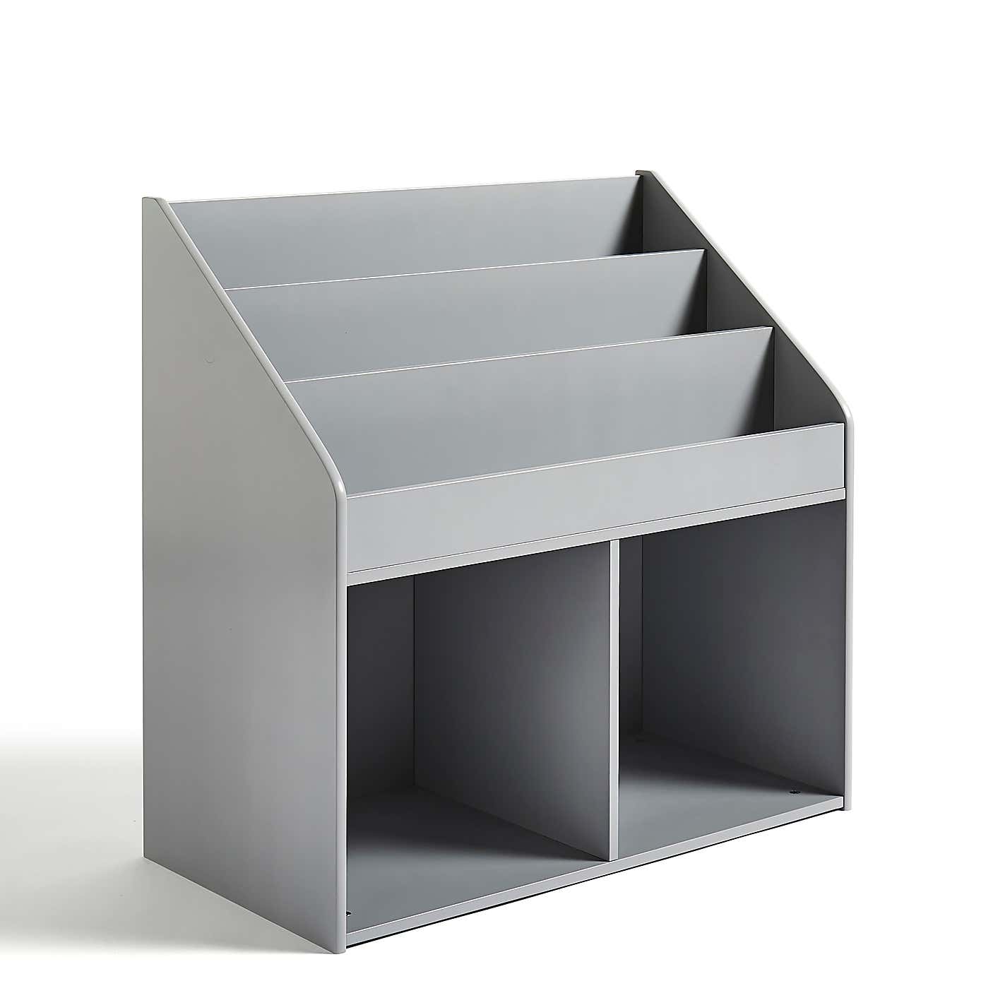 Kids Bookcase with Storage White