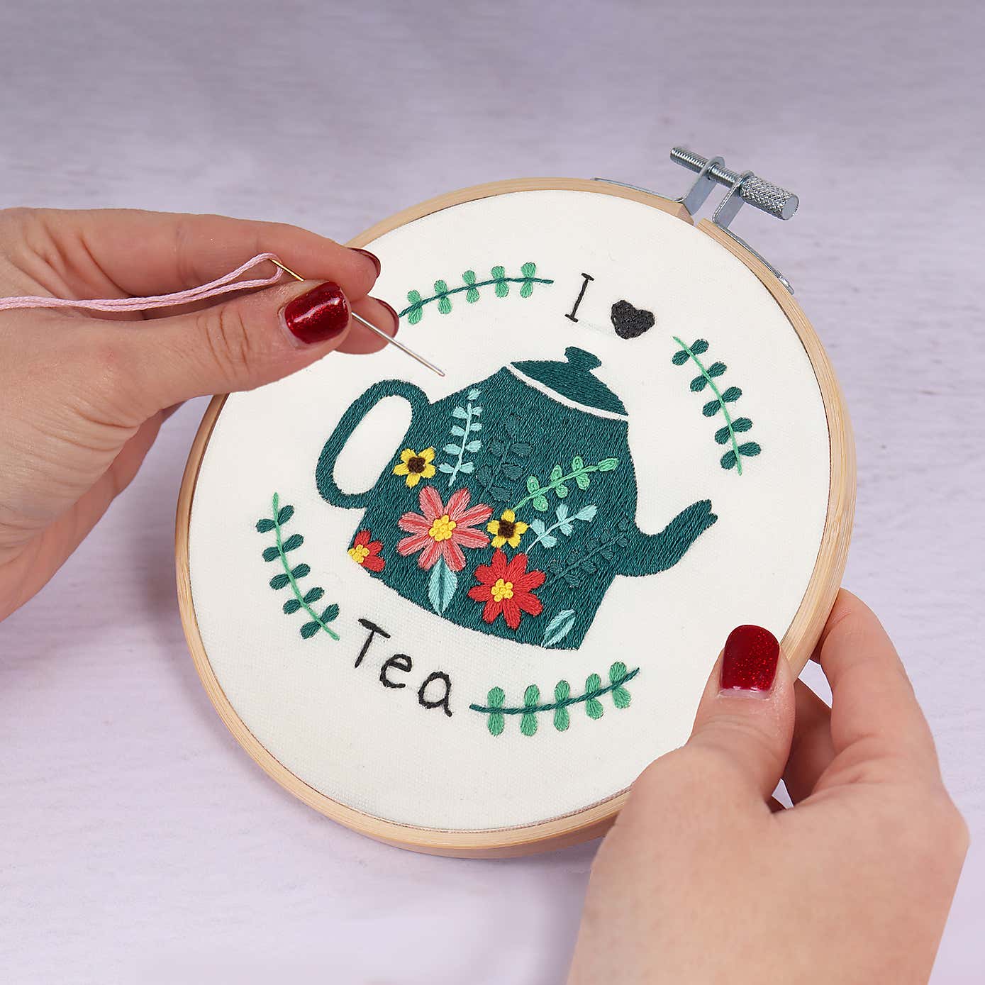 Embroidery Kit I Love Tea