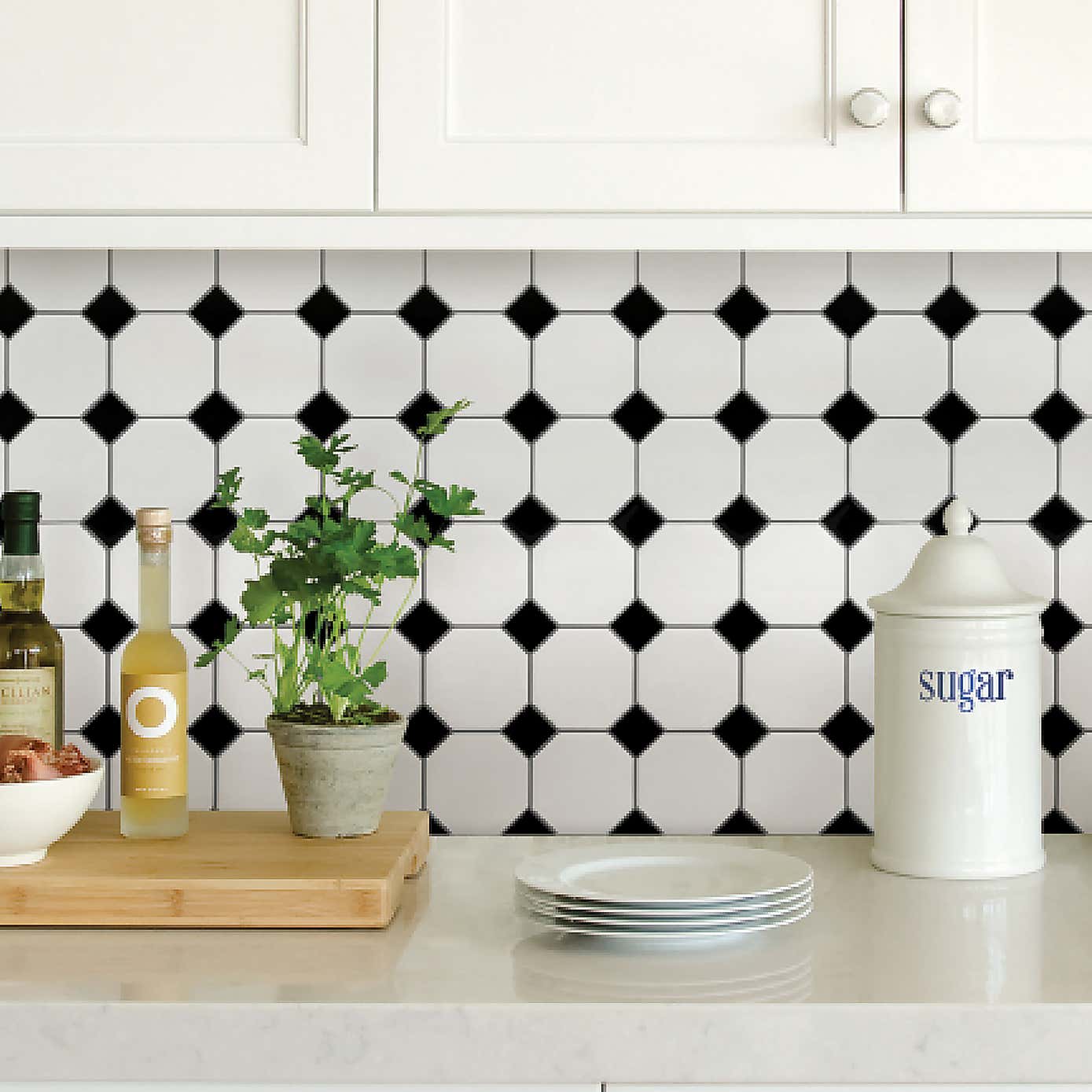 InHome Self Adhesive Backsplash Monochrome Tiles