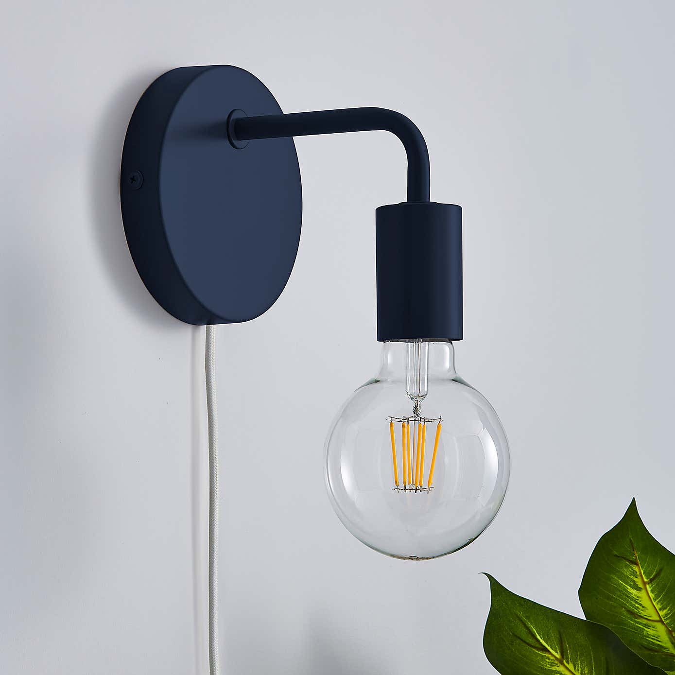 Grey Koppla Plug-in Wall Light