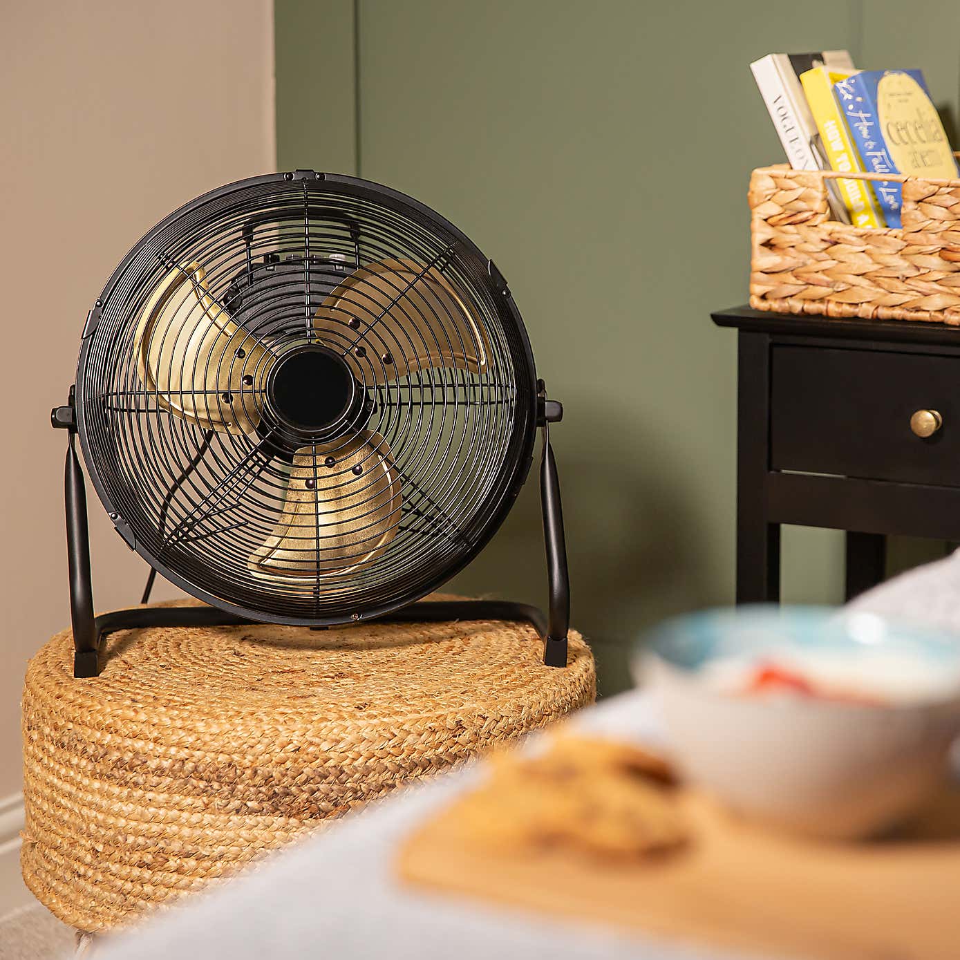 Russell Hobbs 12 Inch Brushed Gold Floor Fan