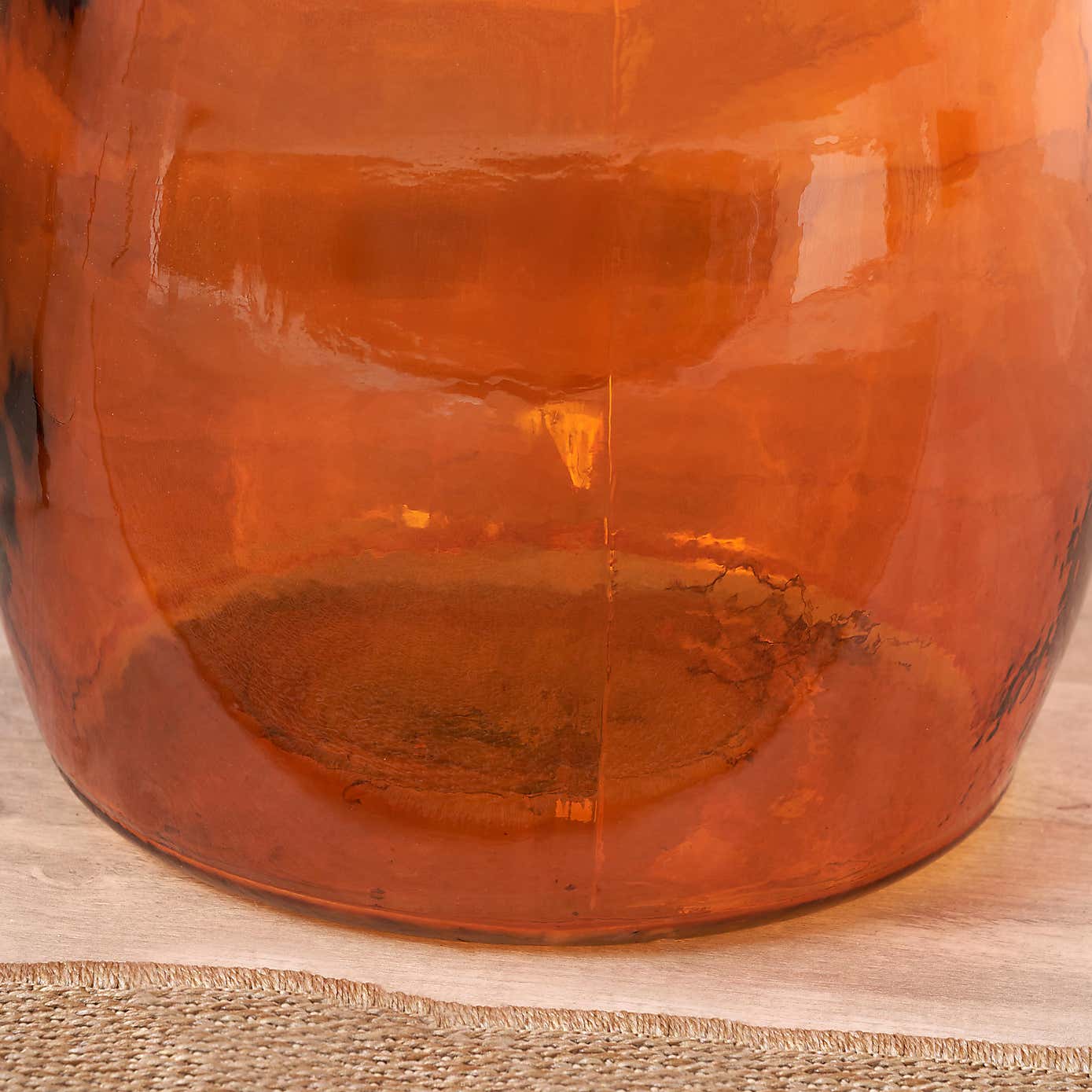 Orange Organic Shaped Glass Vase