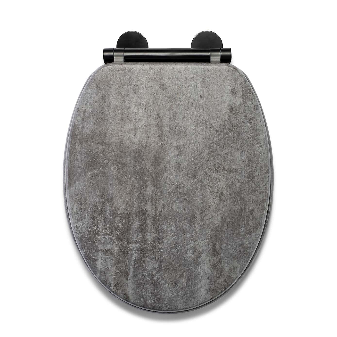 Croydex Kirkstone Grey Flexi Fix Oval Toilet Seat