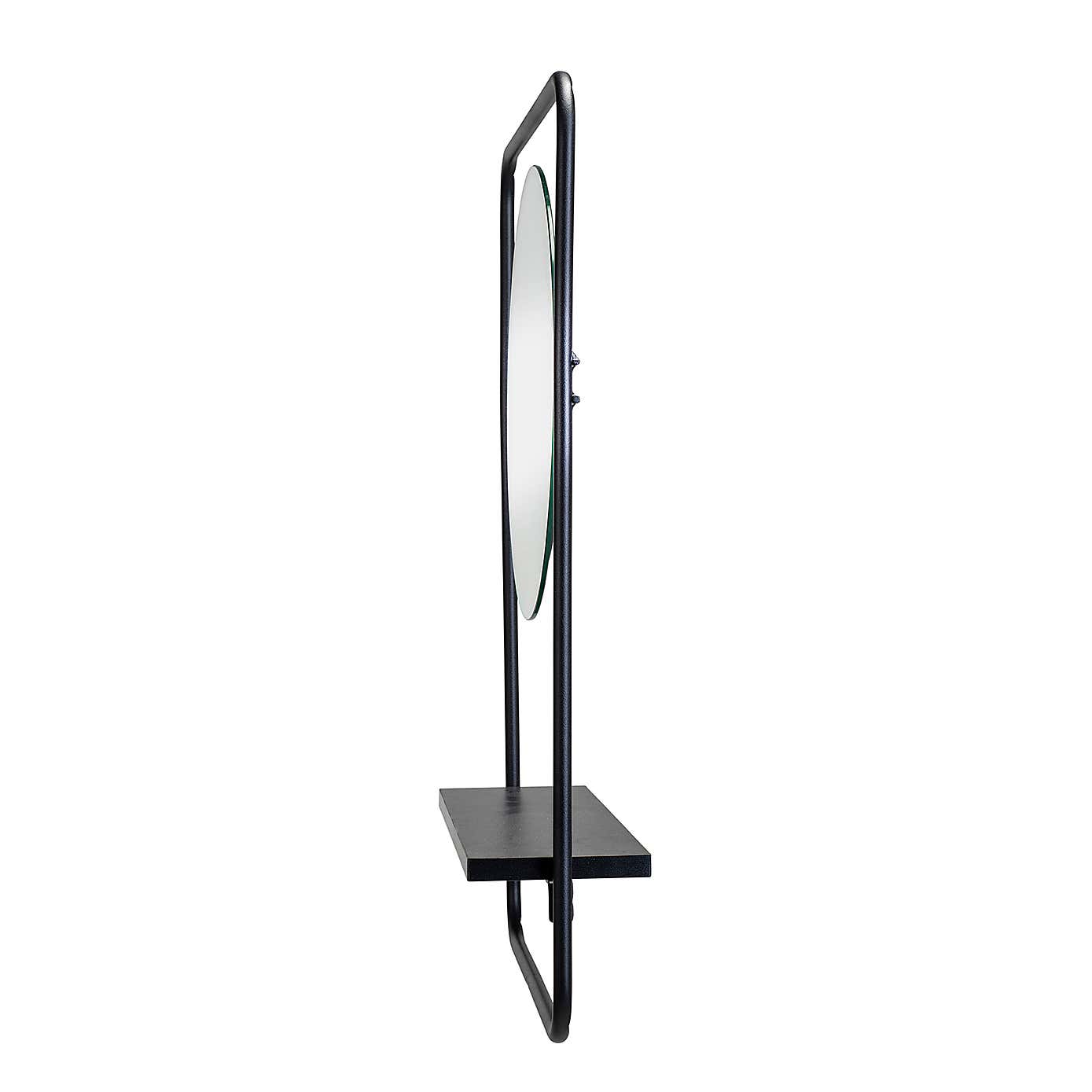Croydex Furzton Round Mirror with Shelf