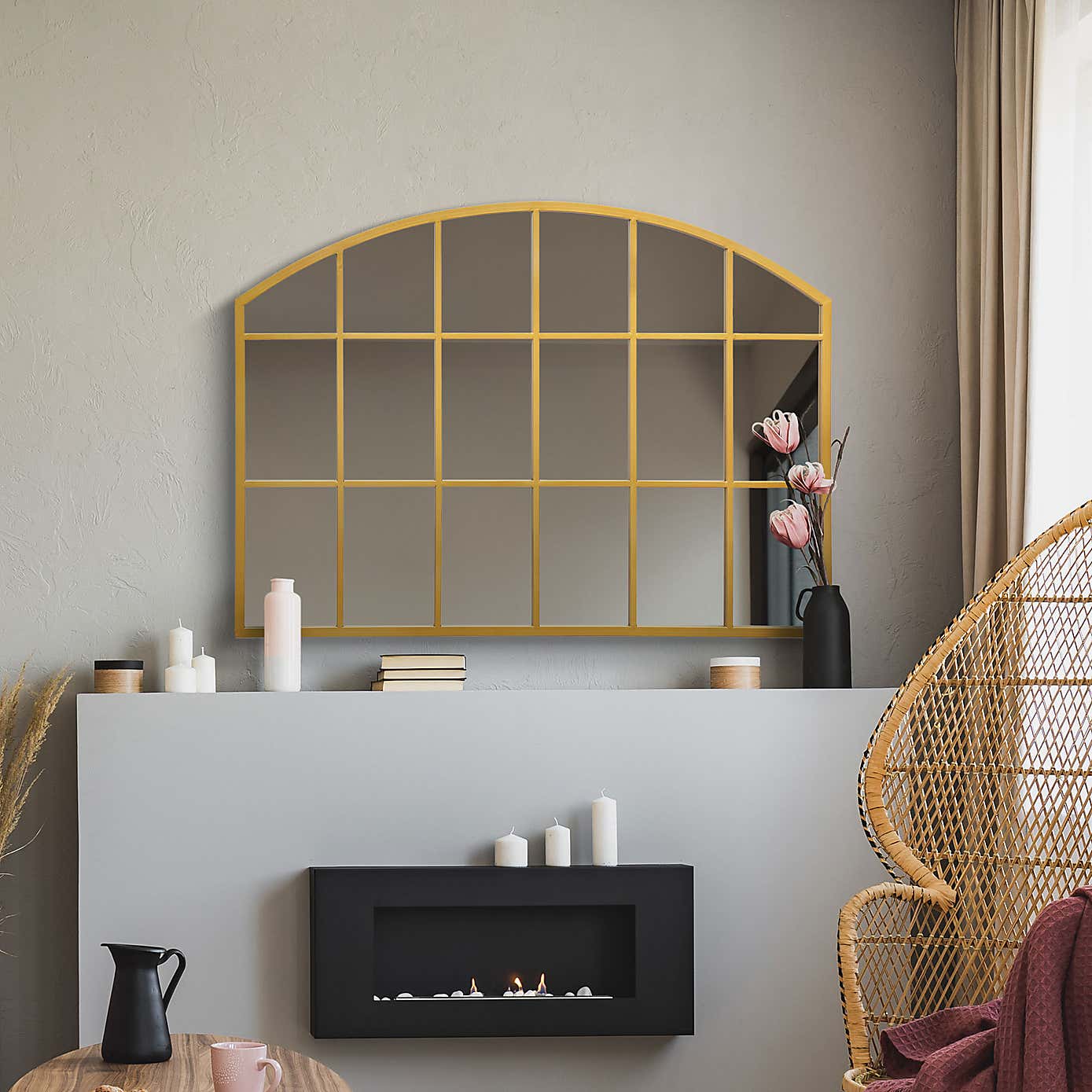 Arcus Window Arched Indoor Outdoor Wall Mirror