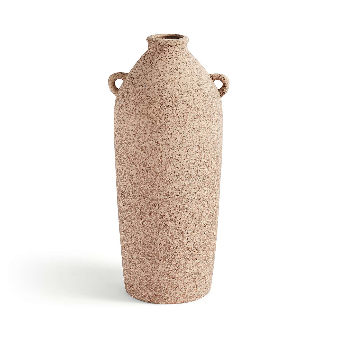 Tall Stone Bottle Vase with Handles