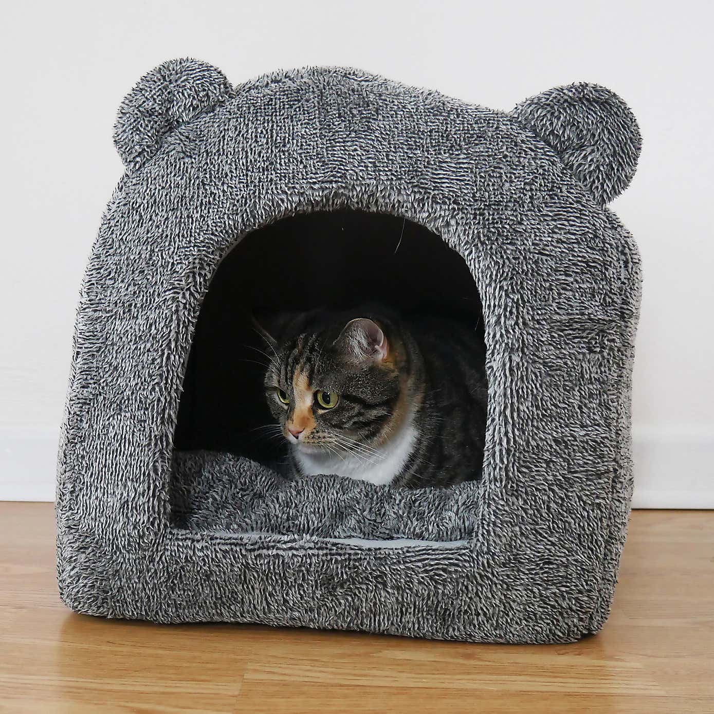 Rosewood Grey Bear Cat Bed