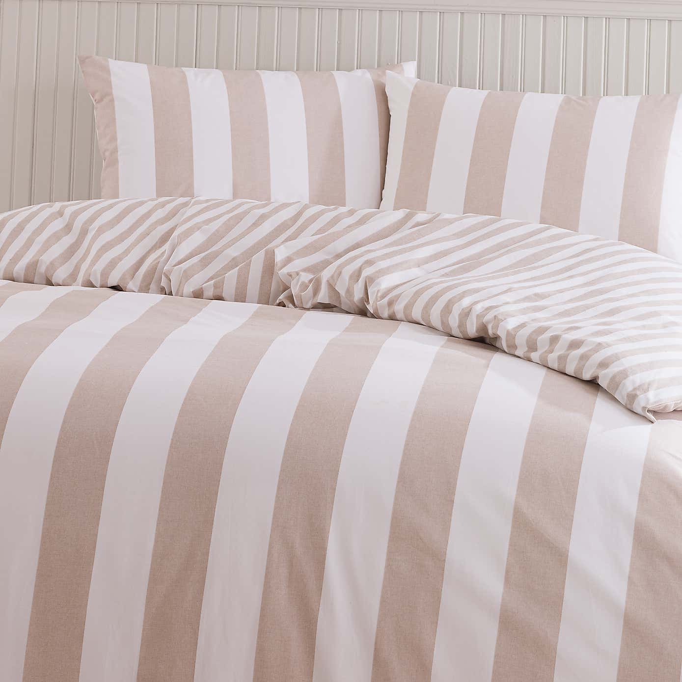 Kent Broad Stripe Cotton Duvet Cover & Pillowcase Set
