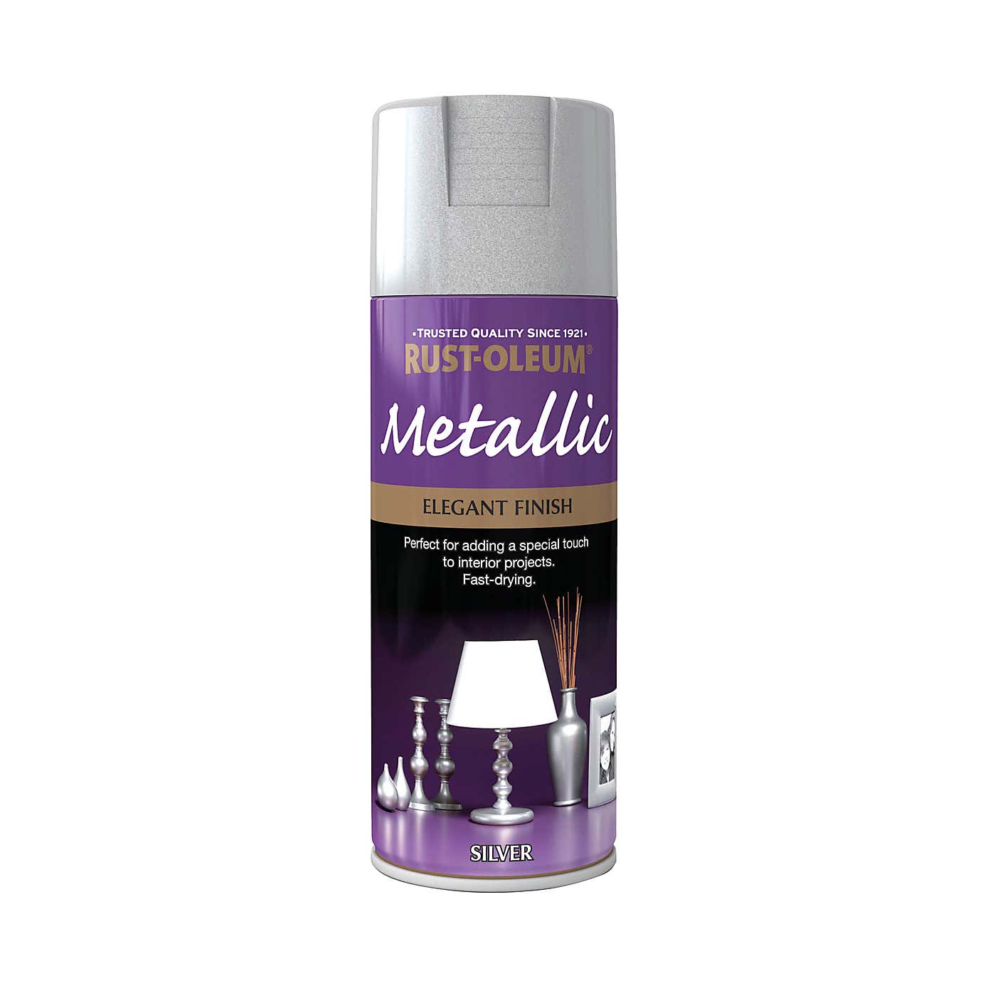Rust-Oleum Silver Elegant Metallic Spray Paint 400ml