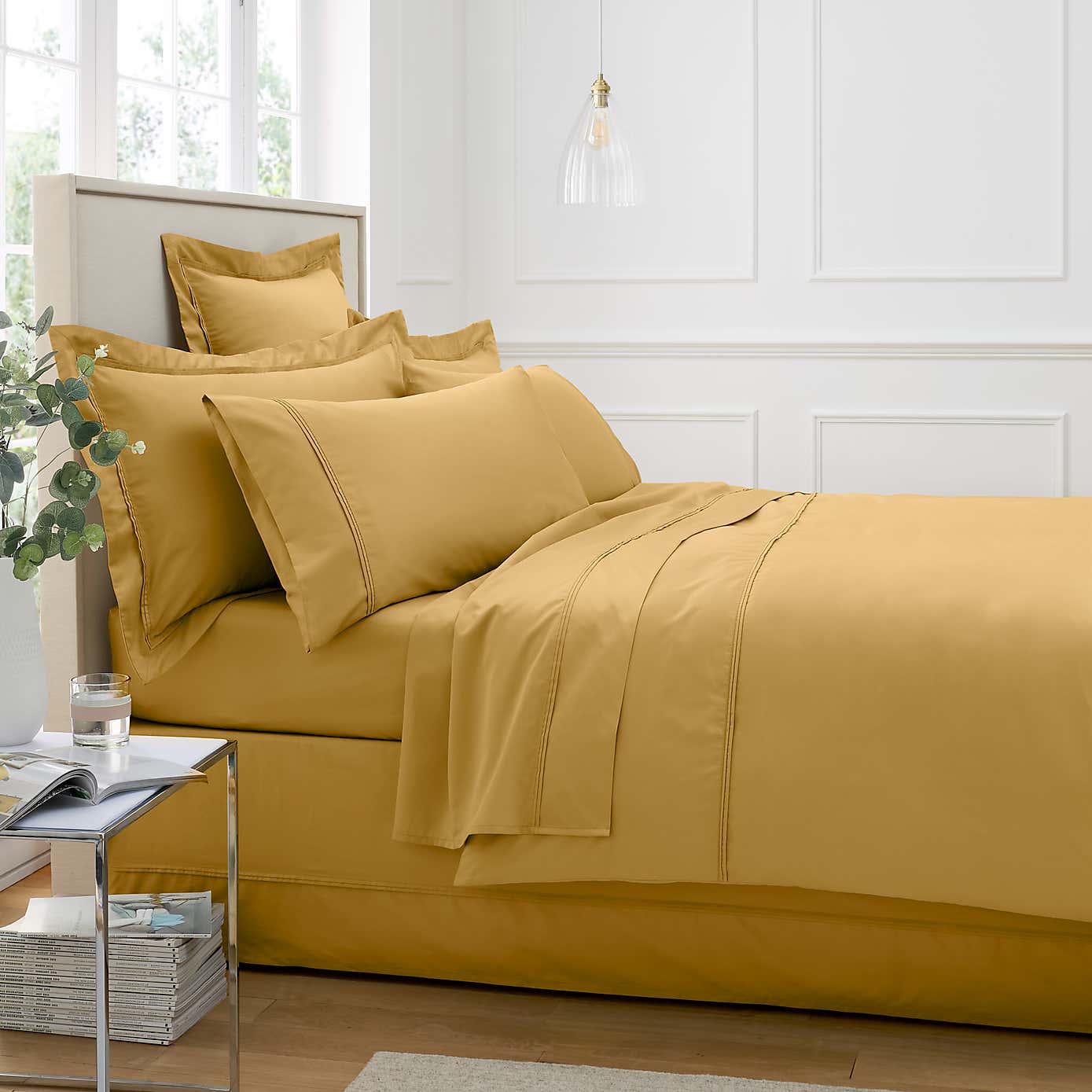 Dorma 500 Thread Count 100% Cotton Sateen Plain Flat Sheet