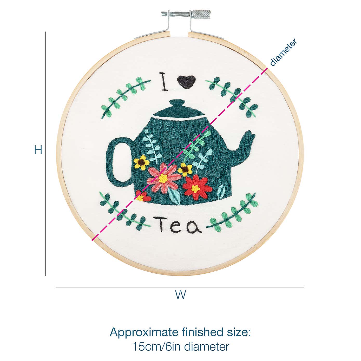 Embroidery Kit I Love Tea
