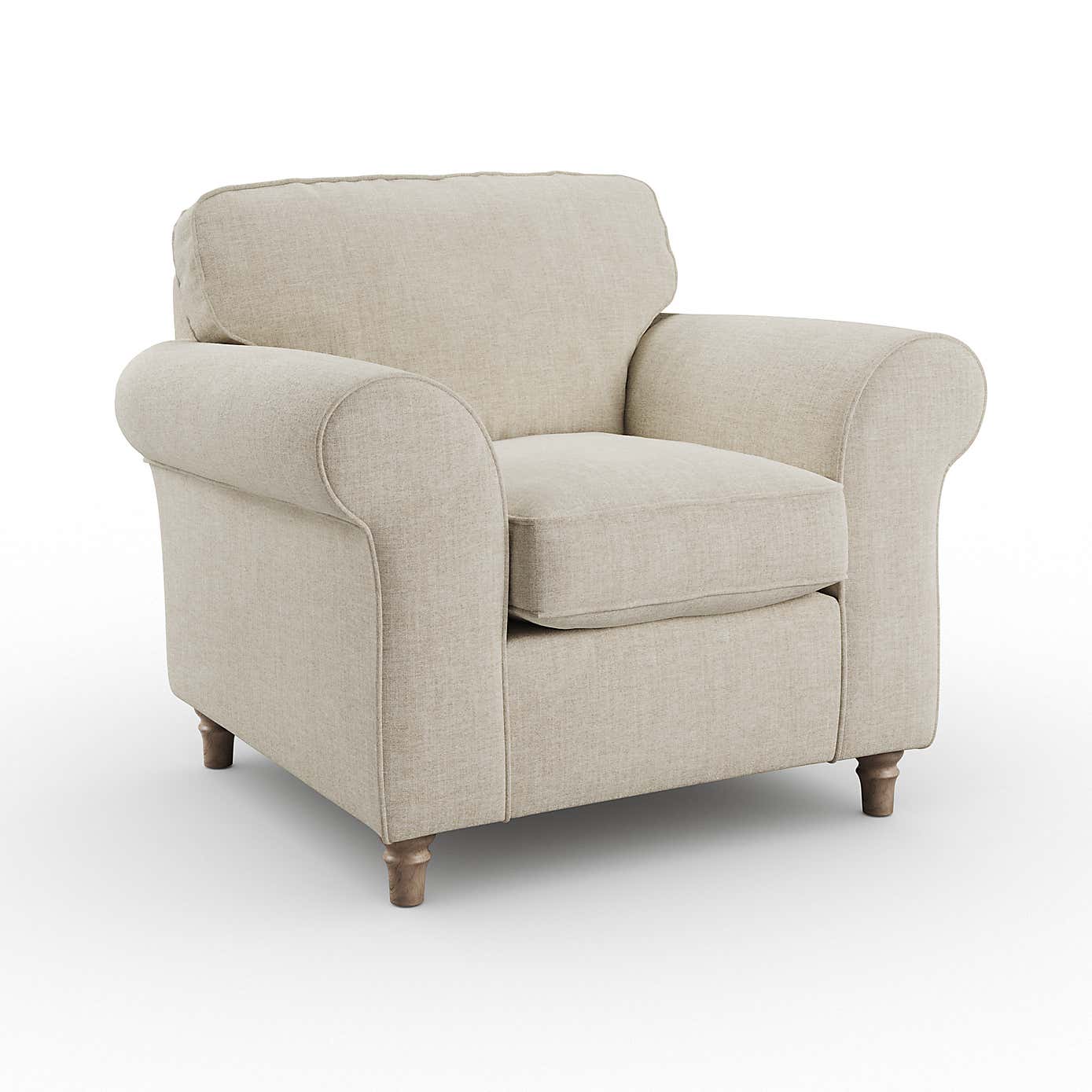 Flori Armchair, Tonal Plush Chenille