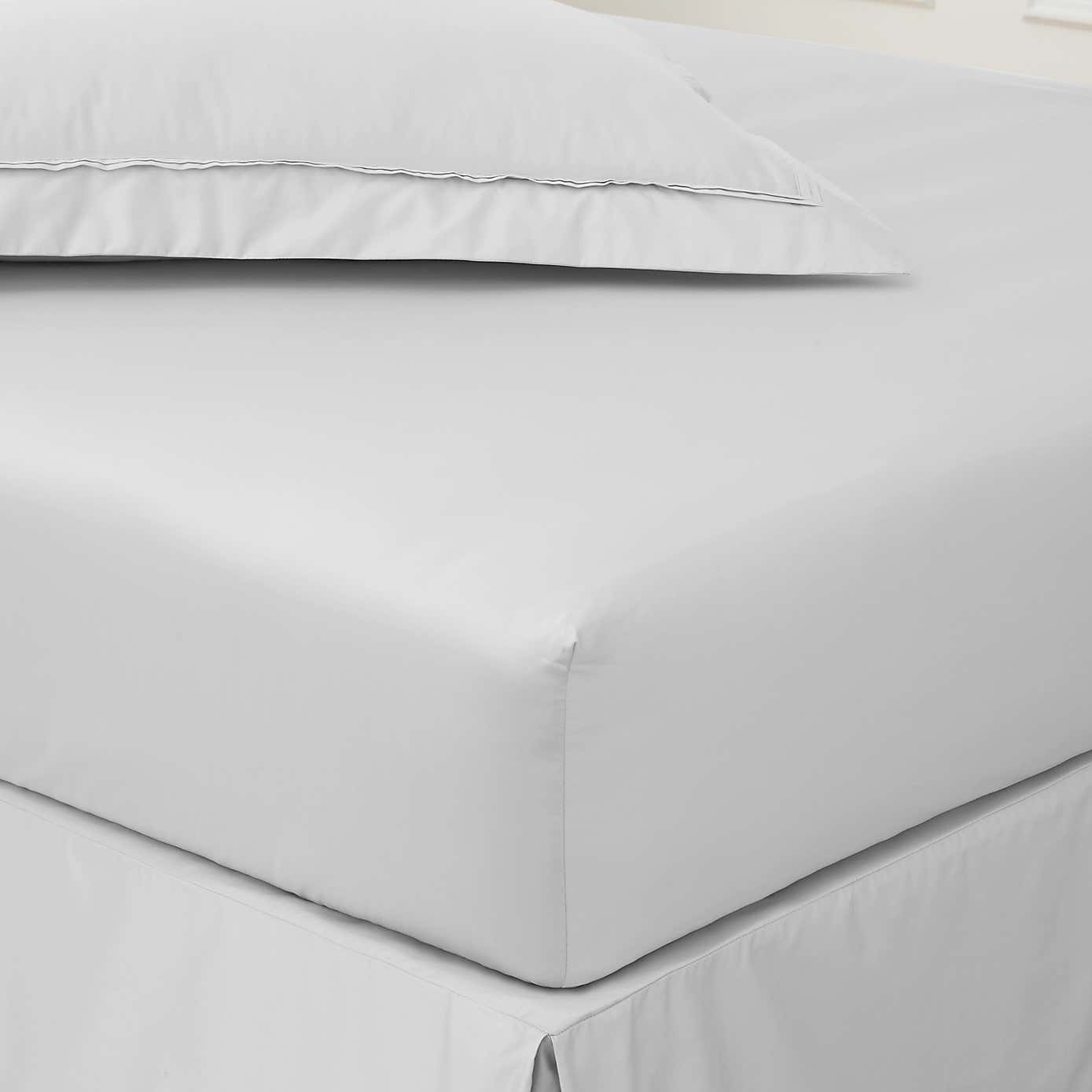 Dorma 500 Thread Count 100% Cotton Sateen Plain Fitted Sheet