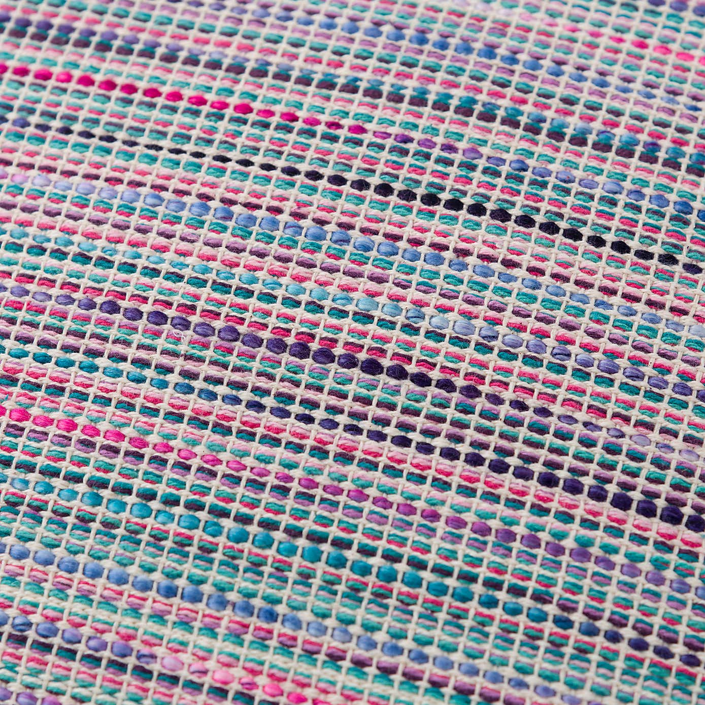 Ava Flat Weave Cotton Square Cushion