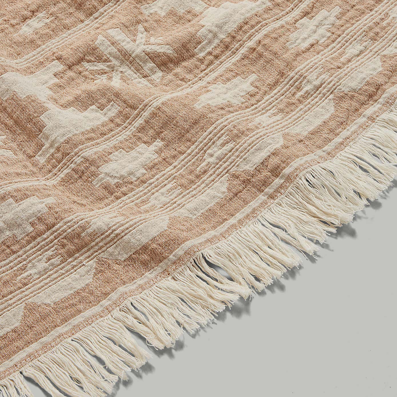 Matelasse Ikat Cotton Throw