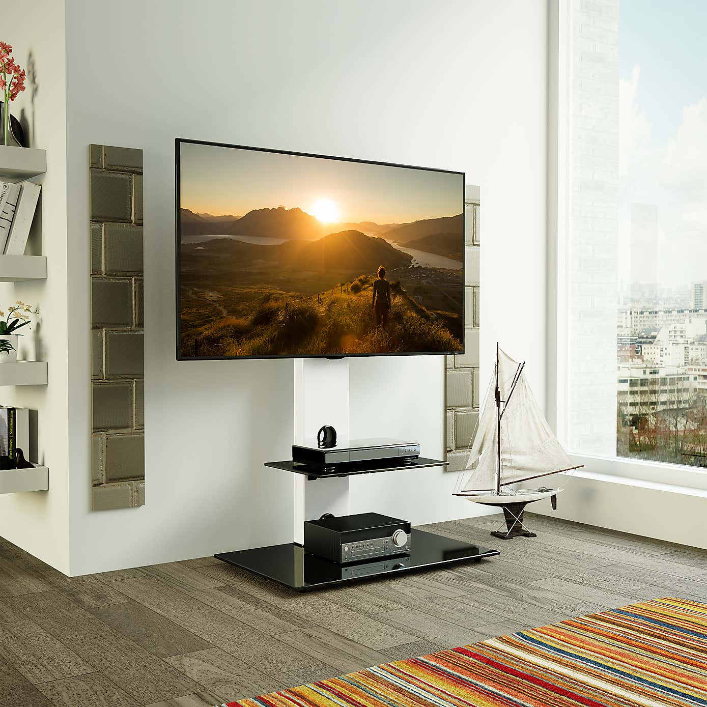 Lesina Pedestal TV Stand