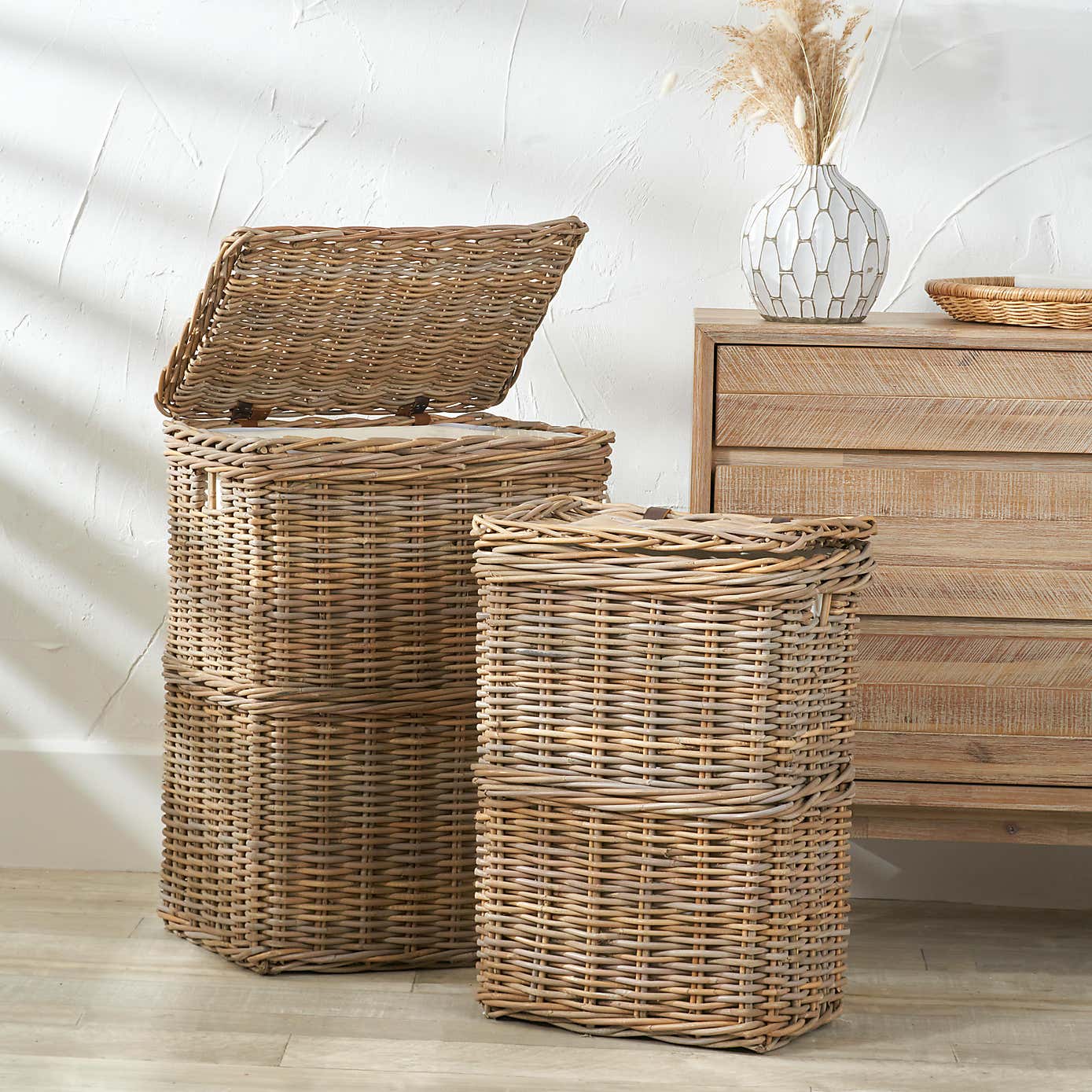 Set of 2 Kubu Rectangular Laundry Baskets