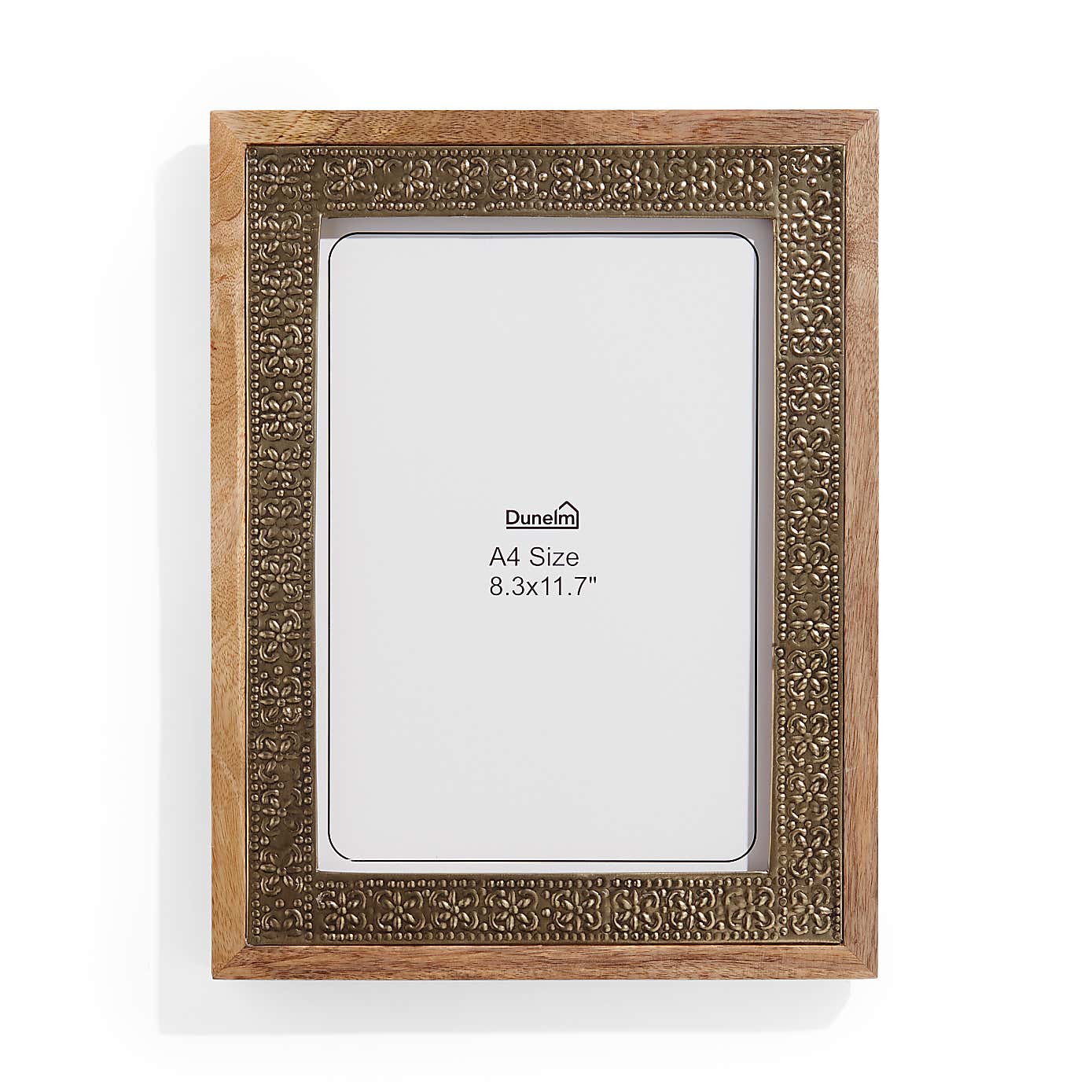Detailed Gold Metal Wooden Edge Photo Frame