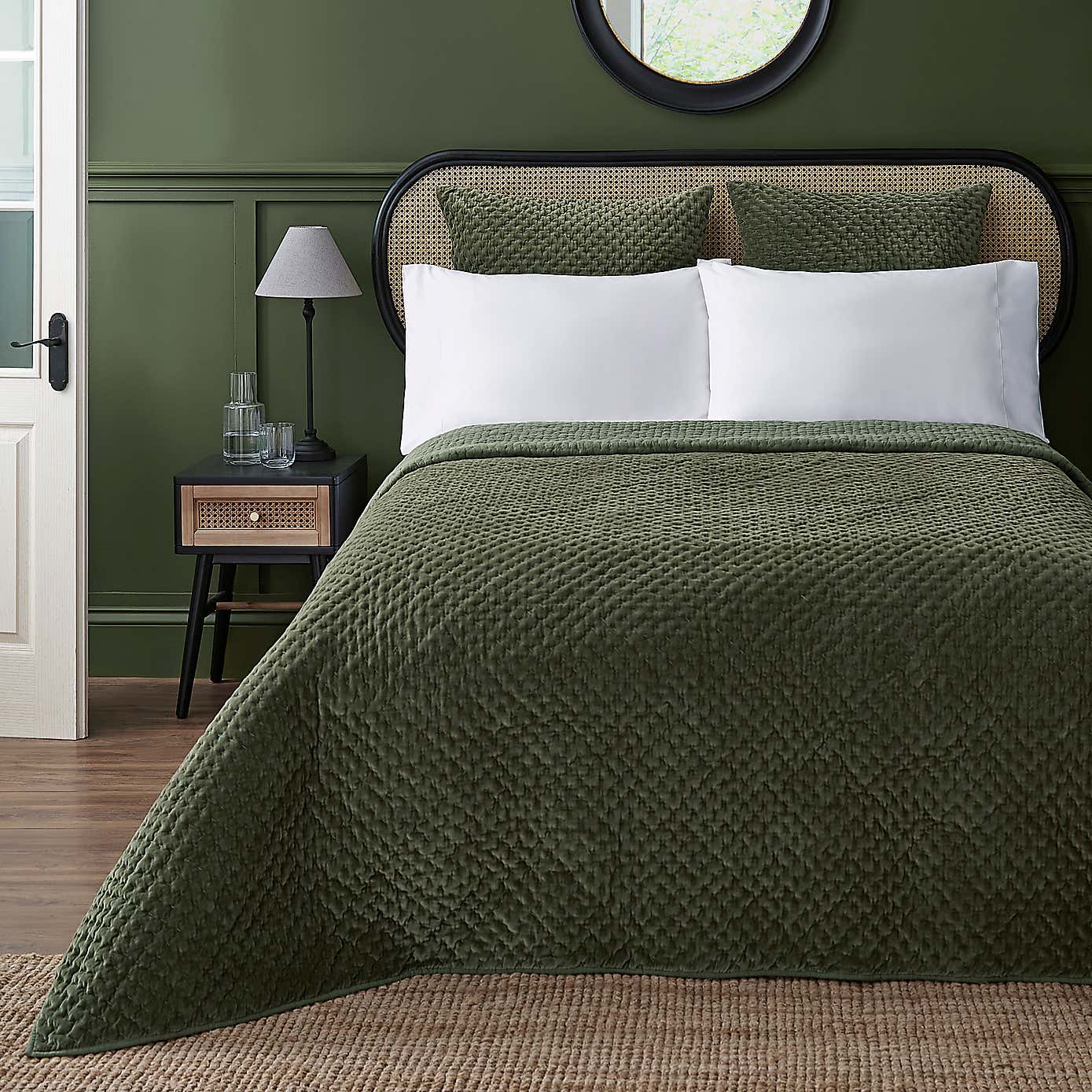 Dorma Purity Genevieve Green Continental Square Pillowcase