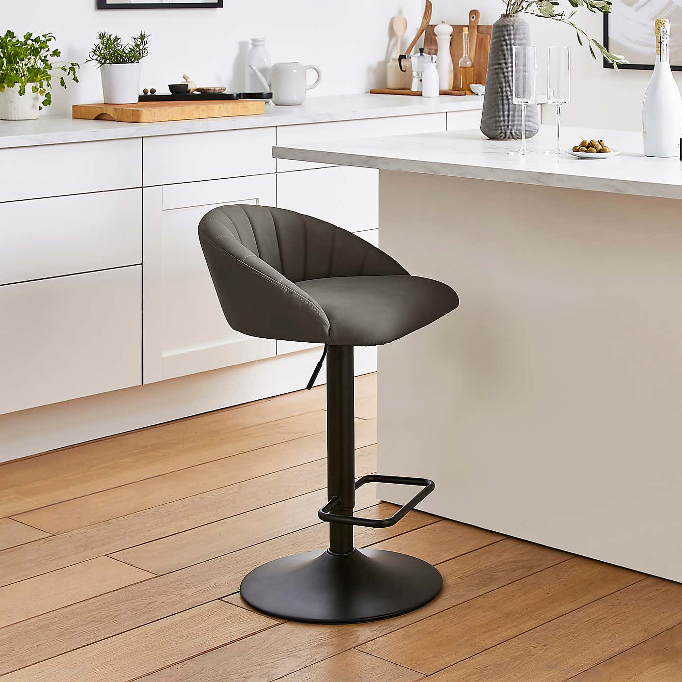 Lowen Faux Leather Bar Stool