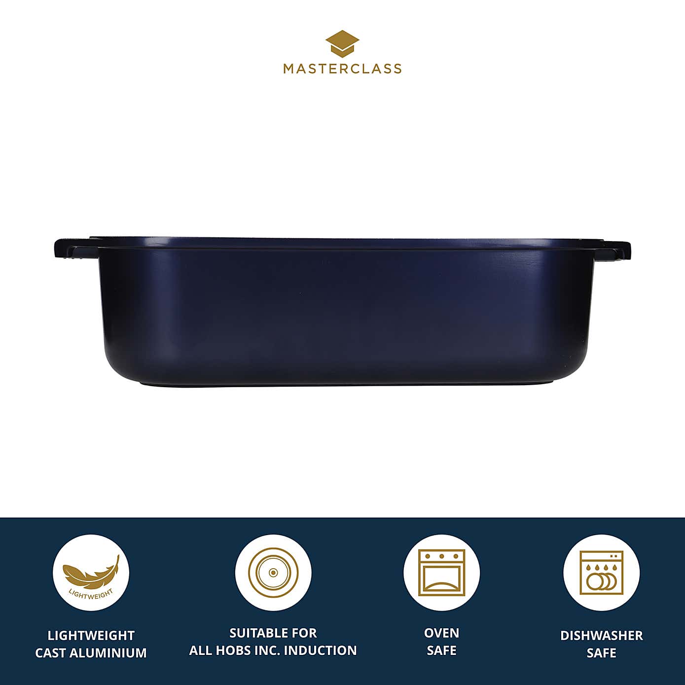 MasterClass Non-Stick Aluminium Roasting Pan, 34cm