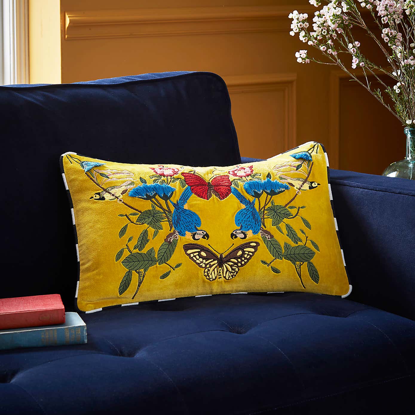 Majestic Yellow Cushion Cover