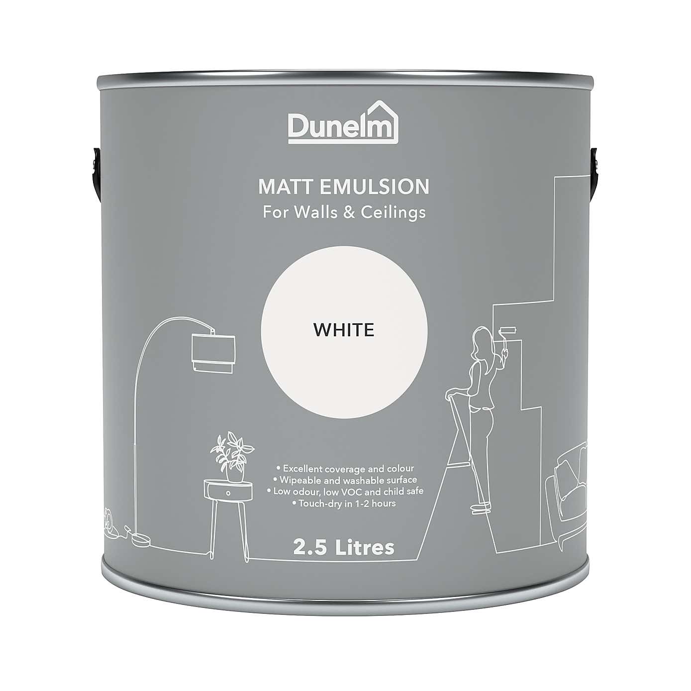 Dunelm Brilliant White Matt Emulsion Paint