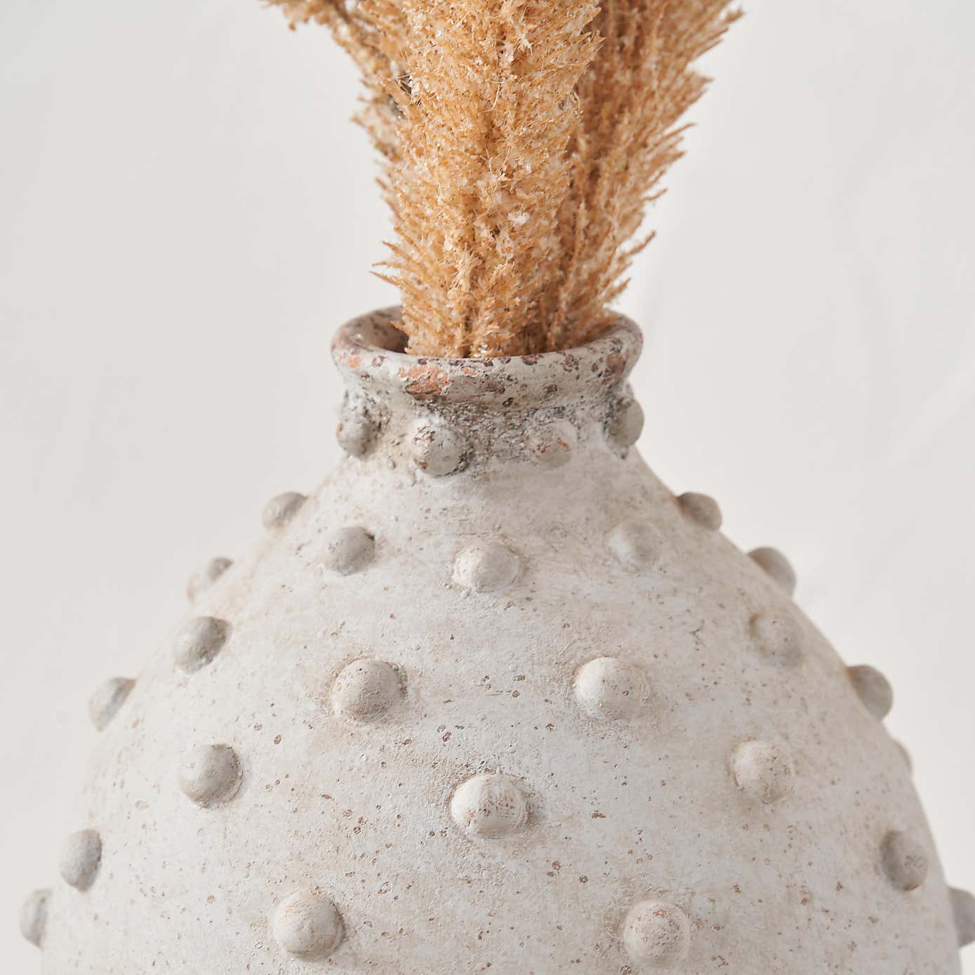 Kali Textured Dot Stoneware Vase