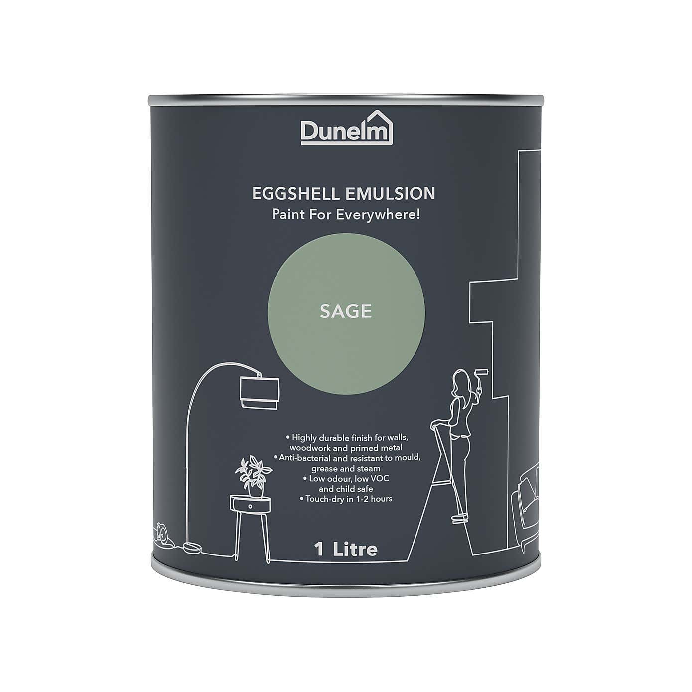 Dunelm Sage Eggshell Emulsion Paint