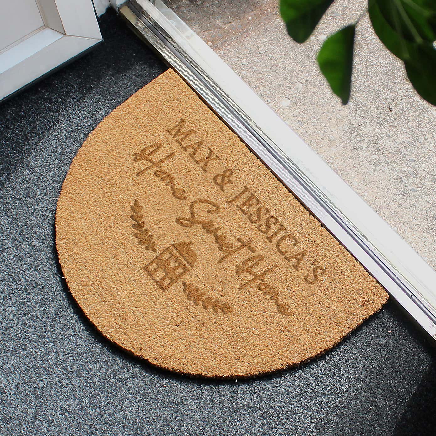 Personalised Half Moon Home Sweet Home Doormat