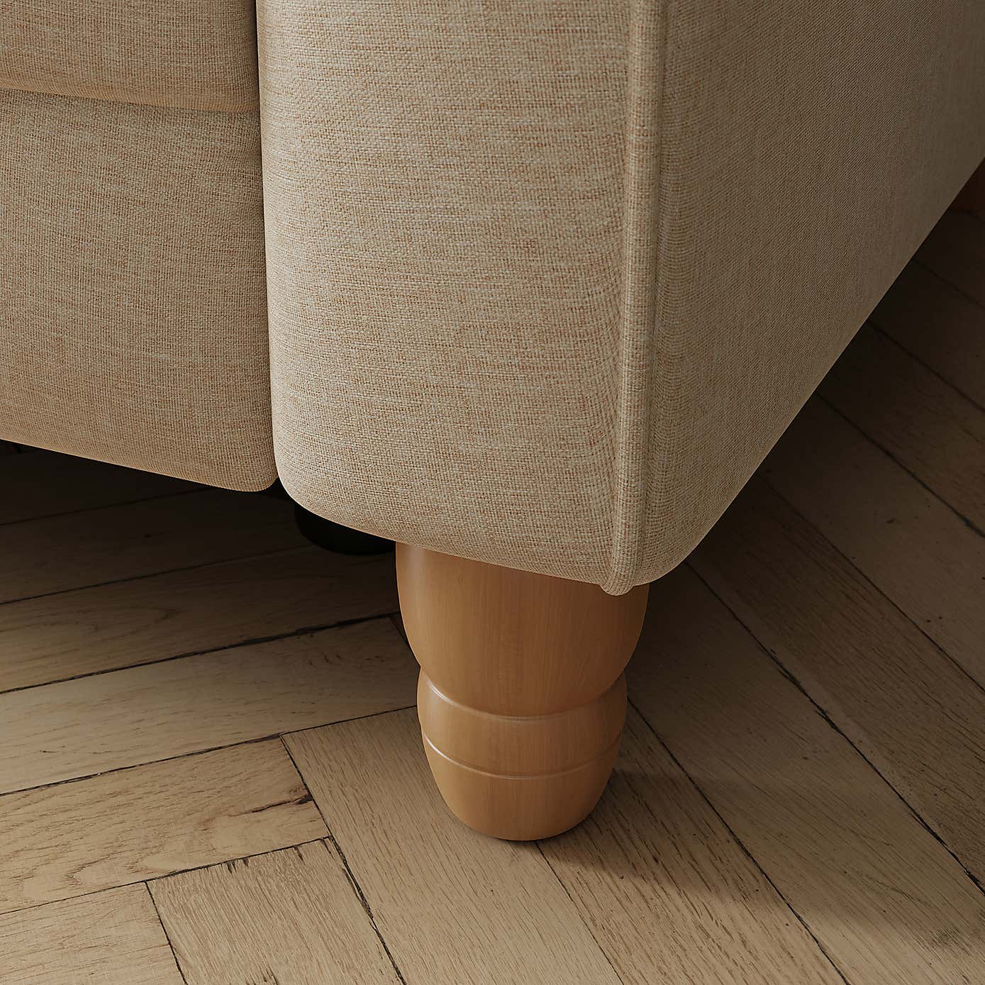 Beatrice Luna Fabric Natural Power Recliner Armchair