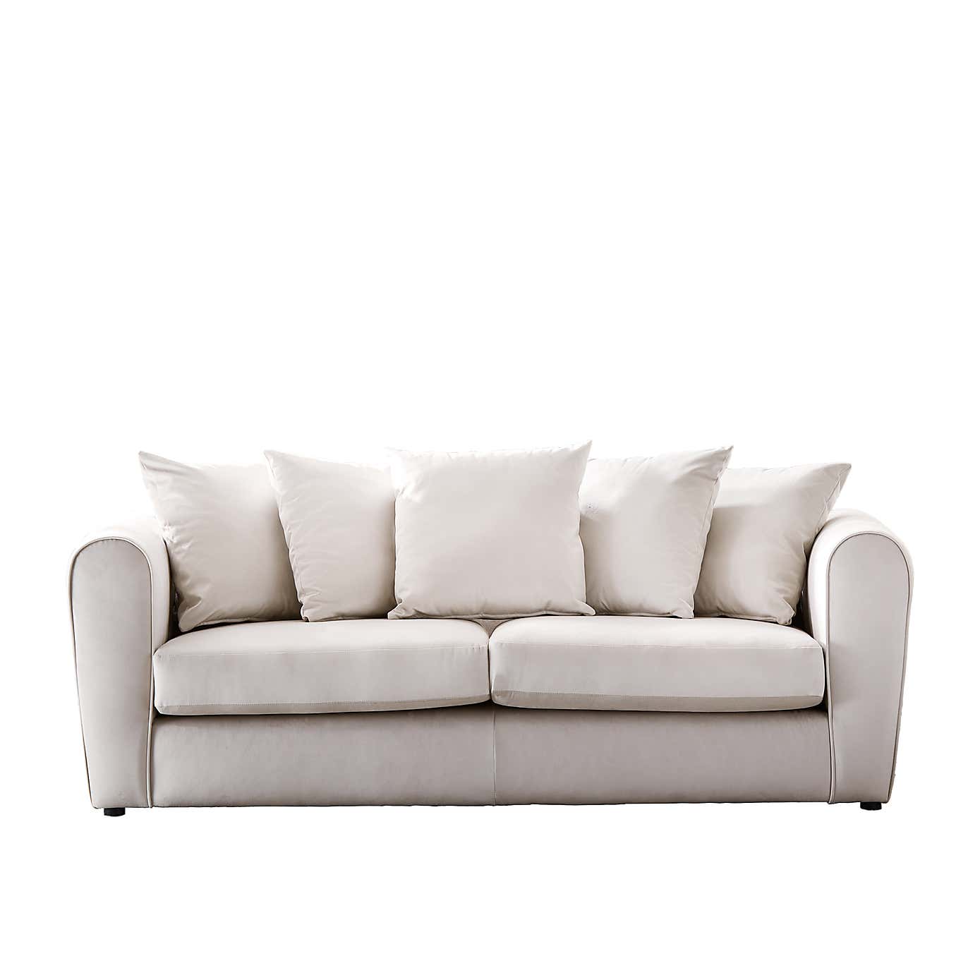 Blake Opulent Velvet Curved Quilted Arm 3 Seater Sofa