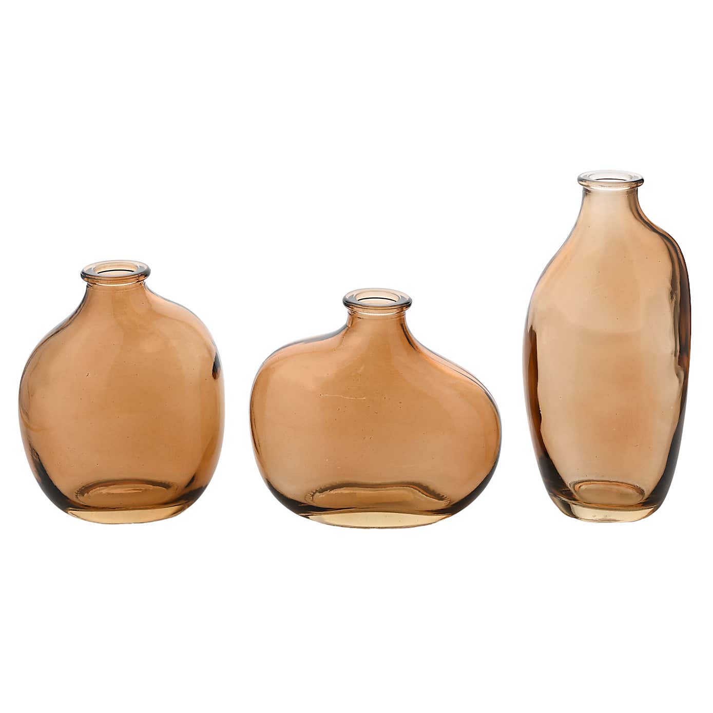Hestia Set of 3 Glass Assorted Miniature Vases