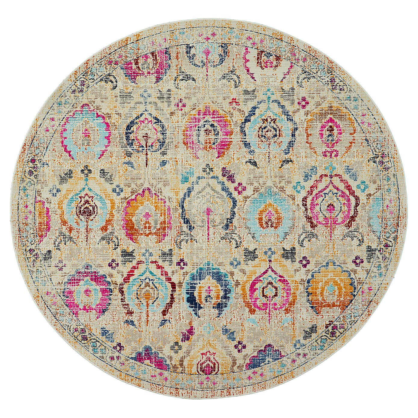 Vintage Kashan 4 Round Rug
