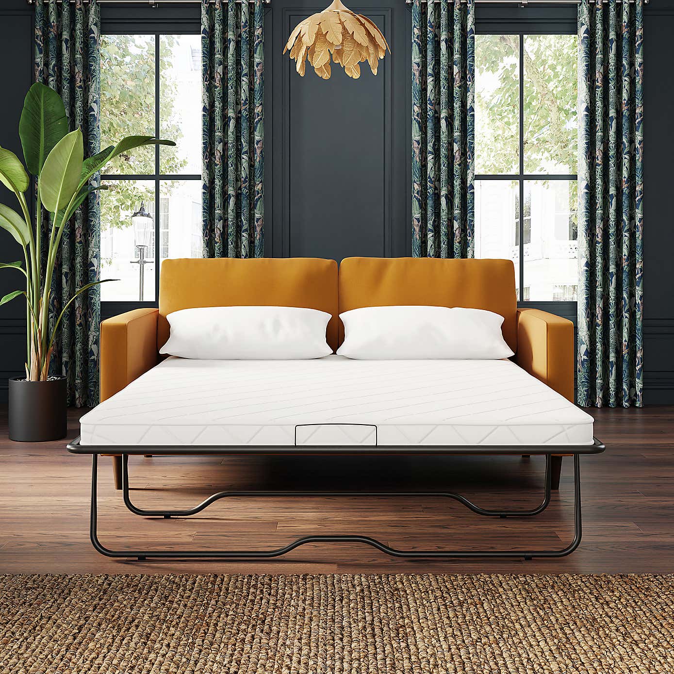 Zoe Velvet 3 Seater Double Sofa Bed