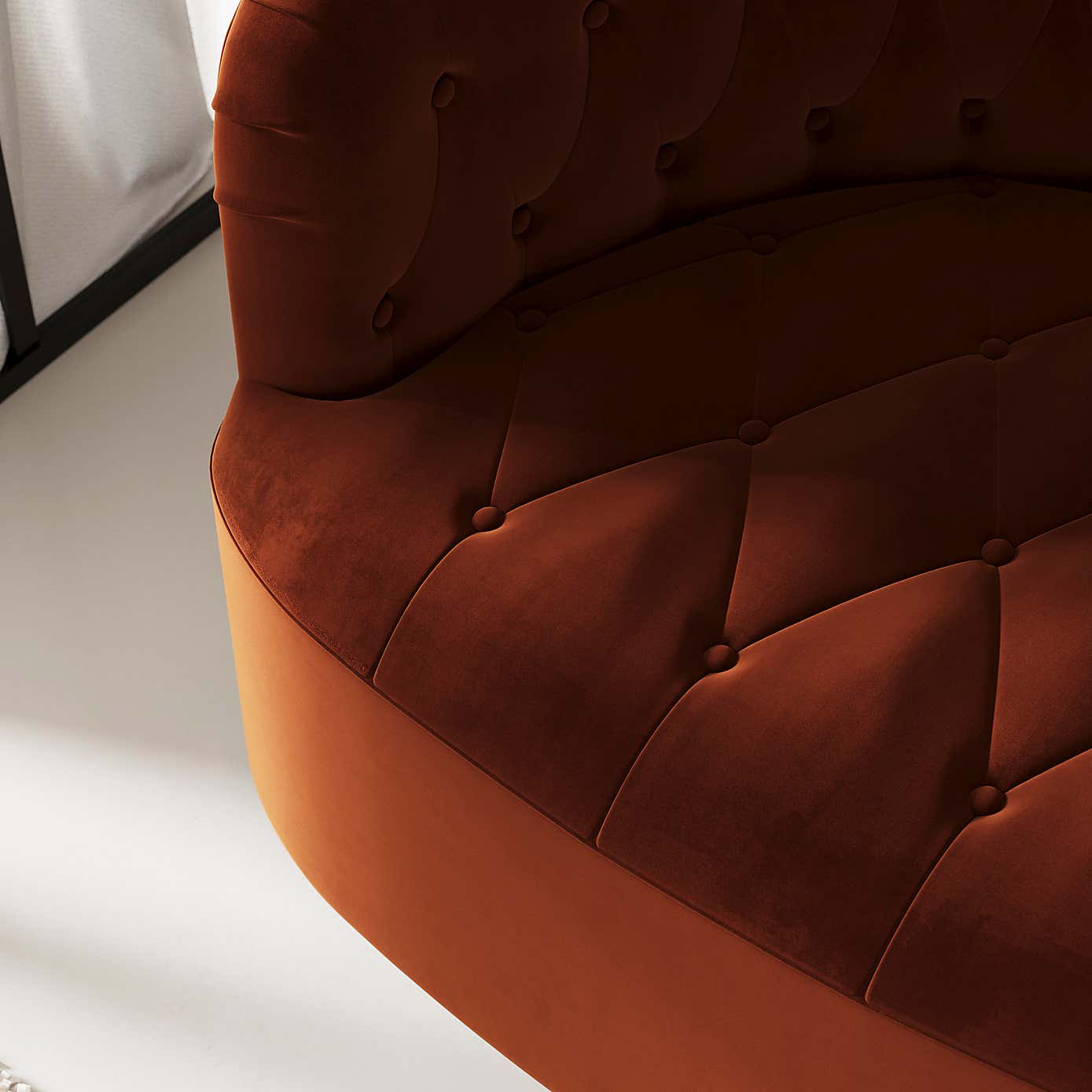 Elena Buttoned Swivel Chair