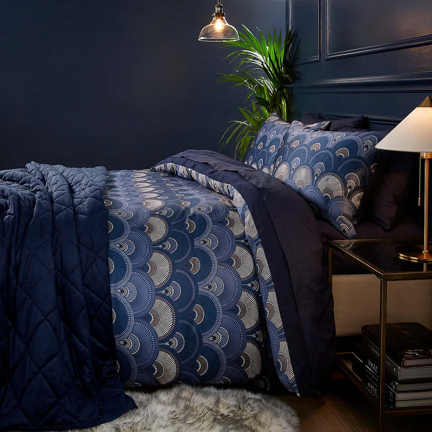 Pierre Fan Duvet Cover and Pillowcase Set