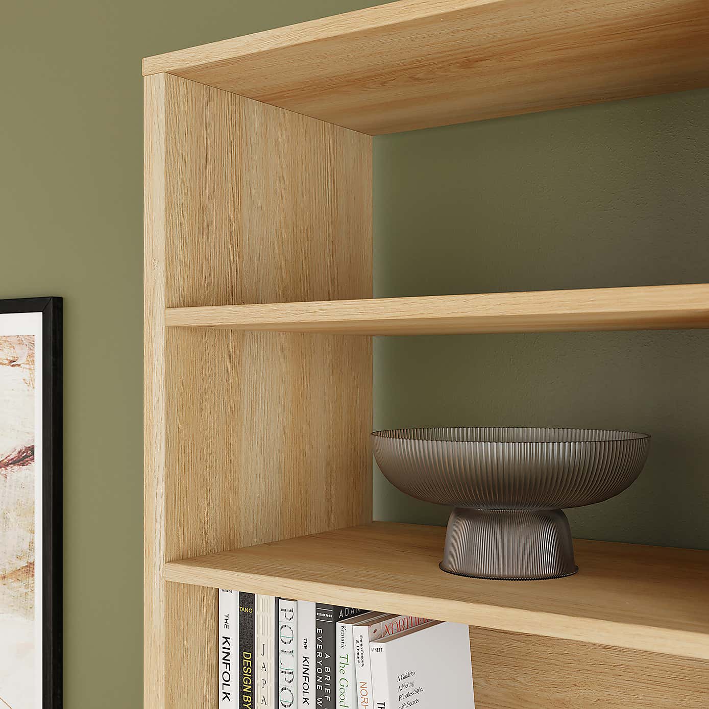 Hardy Slim Bookcase, Oak Effect