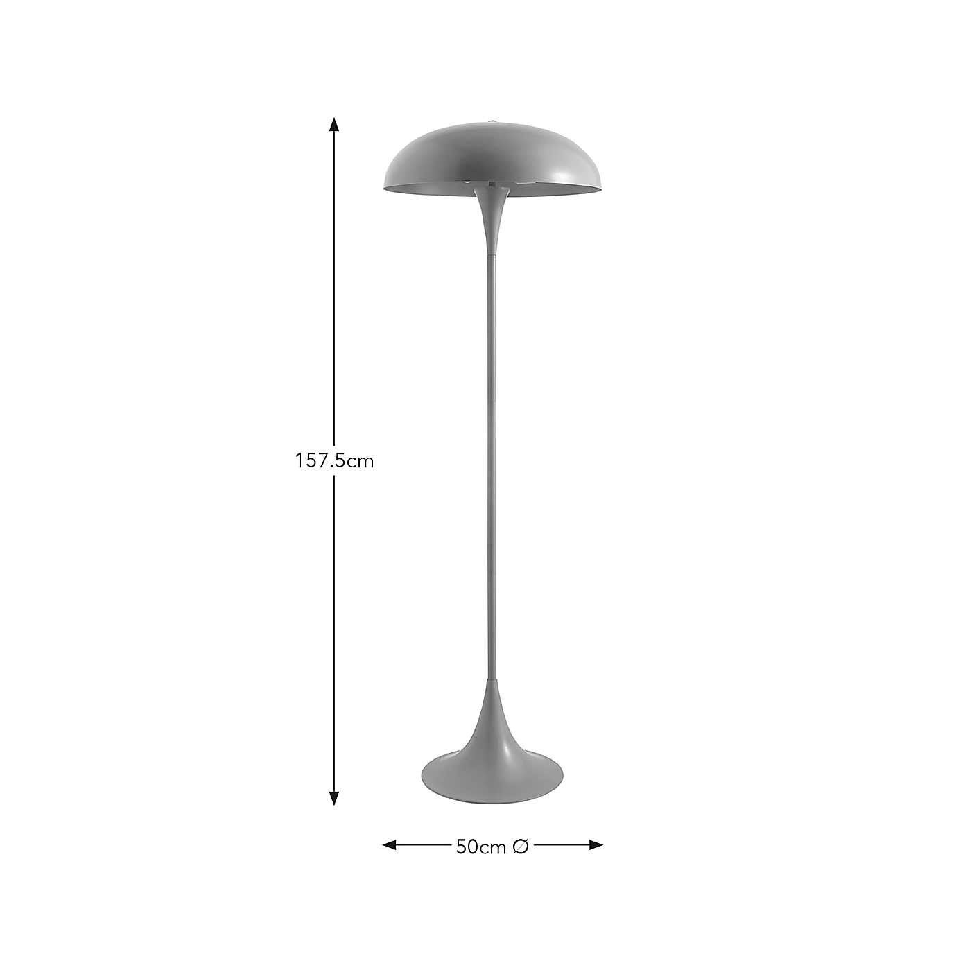 Elements Lennon Industrial 2 Light Floor Lamp