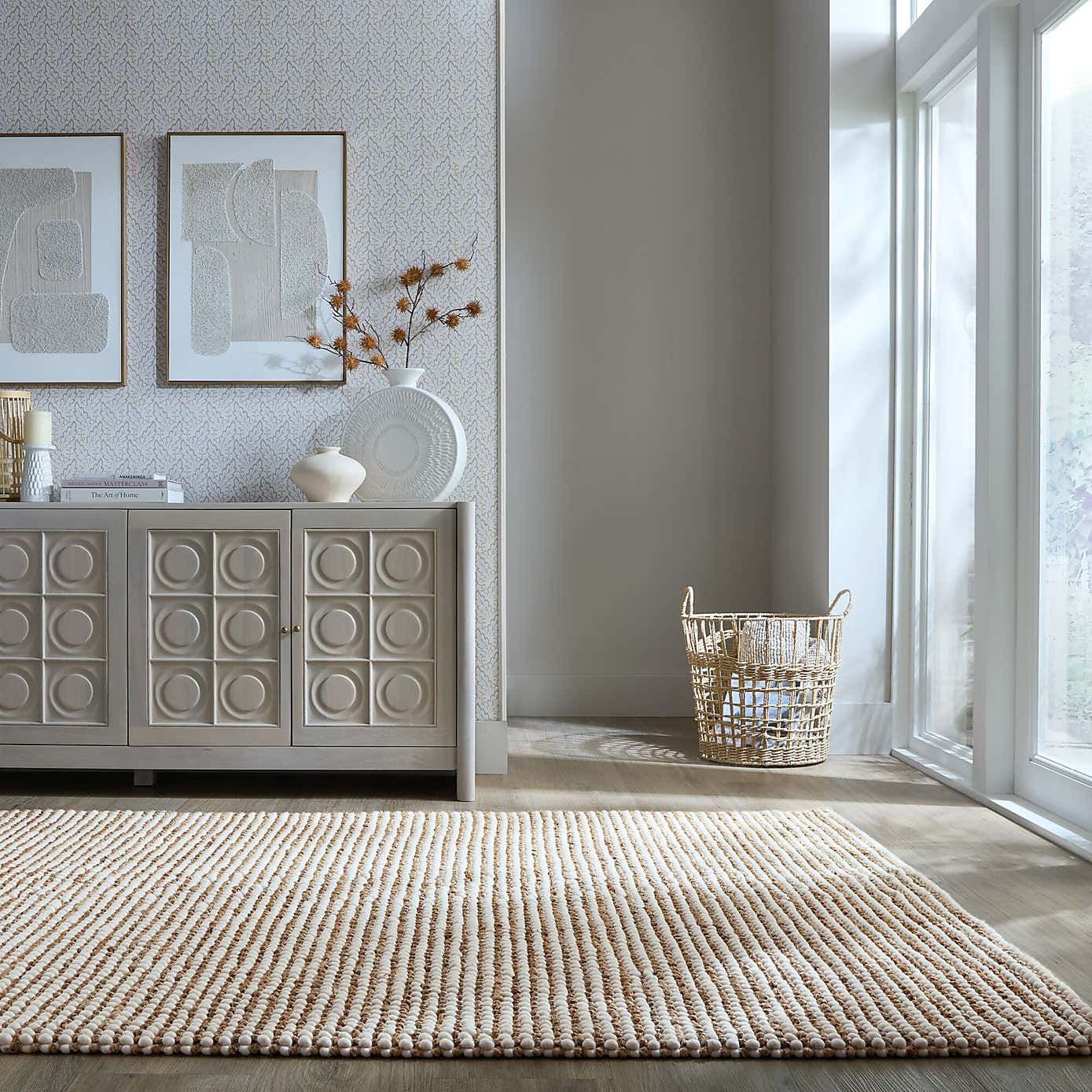Jute Bobble Textured Chunky Rug