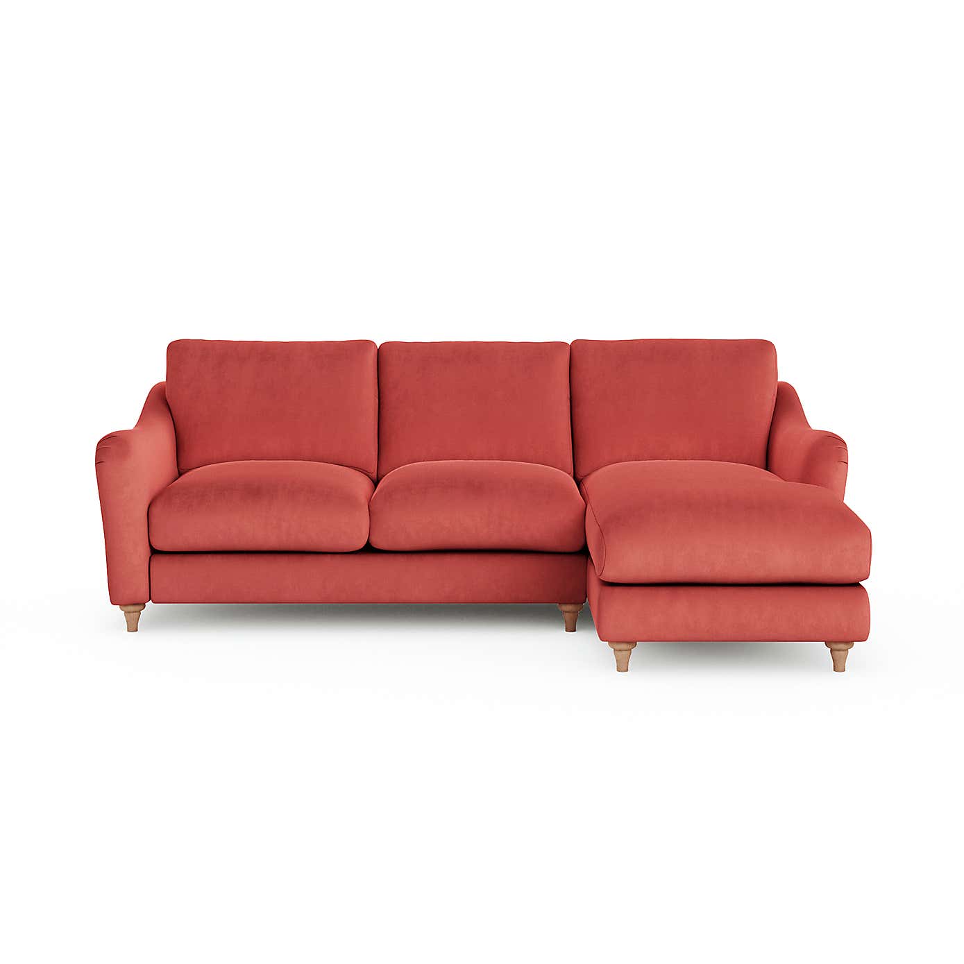 Hattie Matte Plush Velvet Corner Chaise Sofa