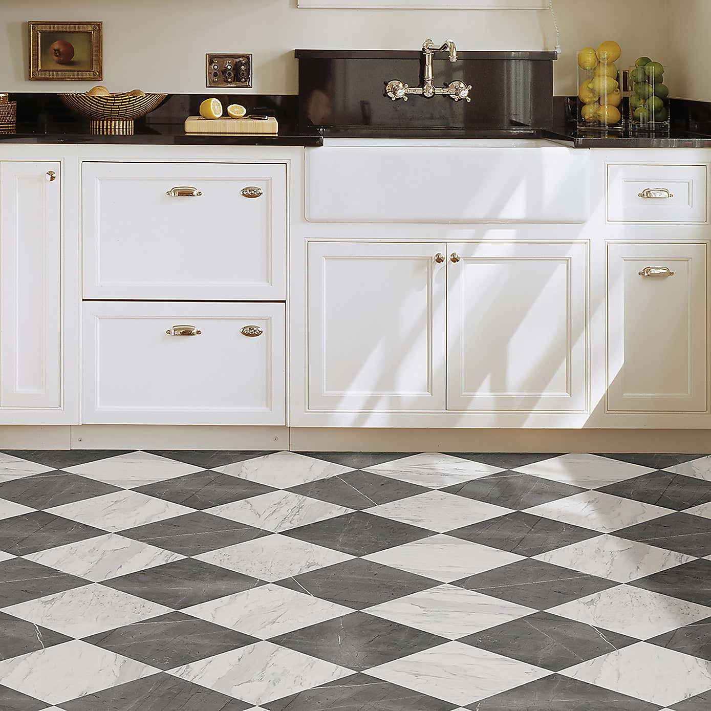 Marble Bonneville Peel and Stick Floor Tiles