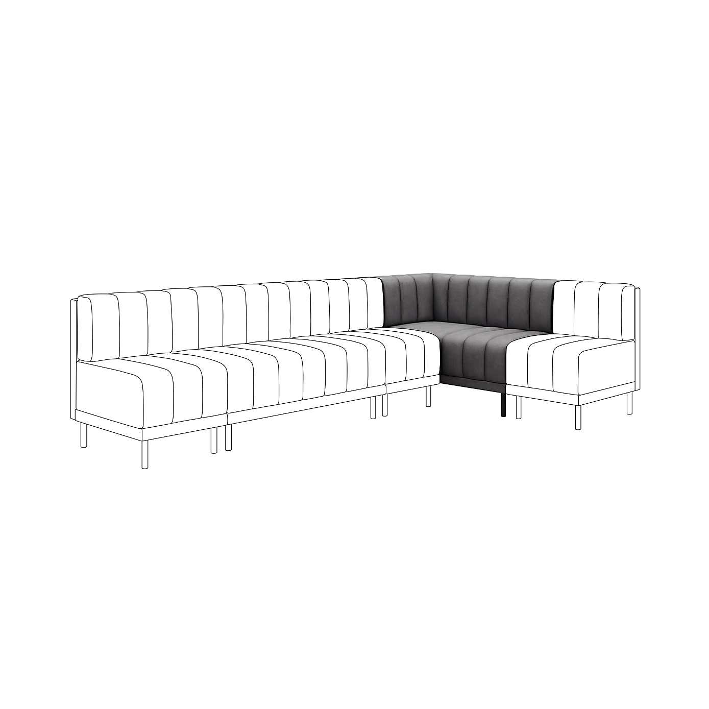 Amali Corner Dining Bench, Faux Leather