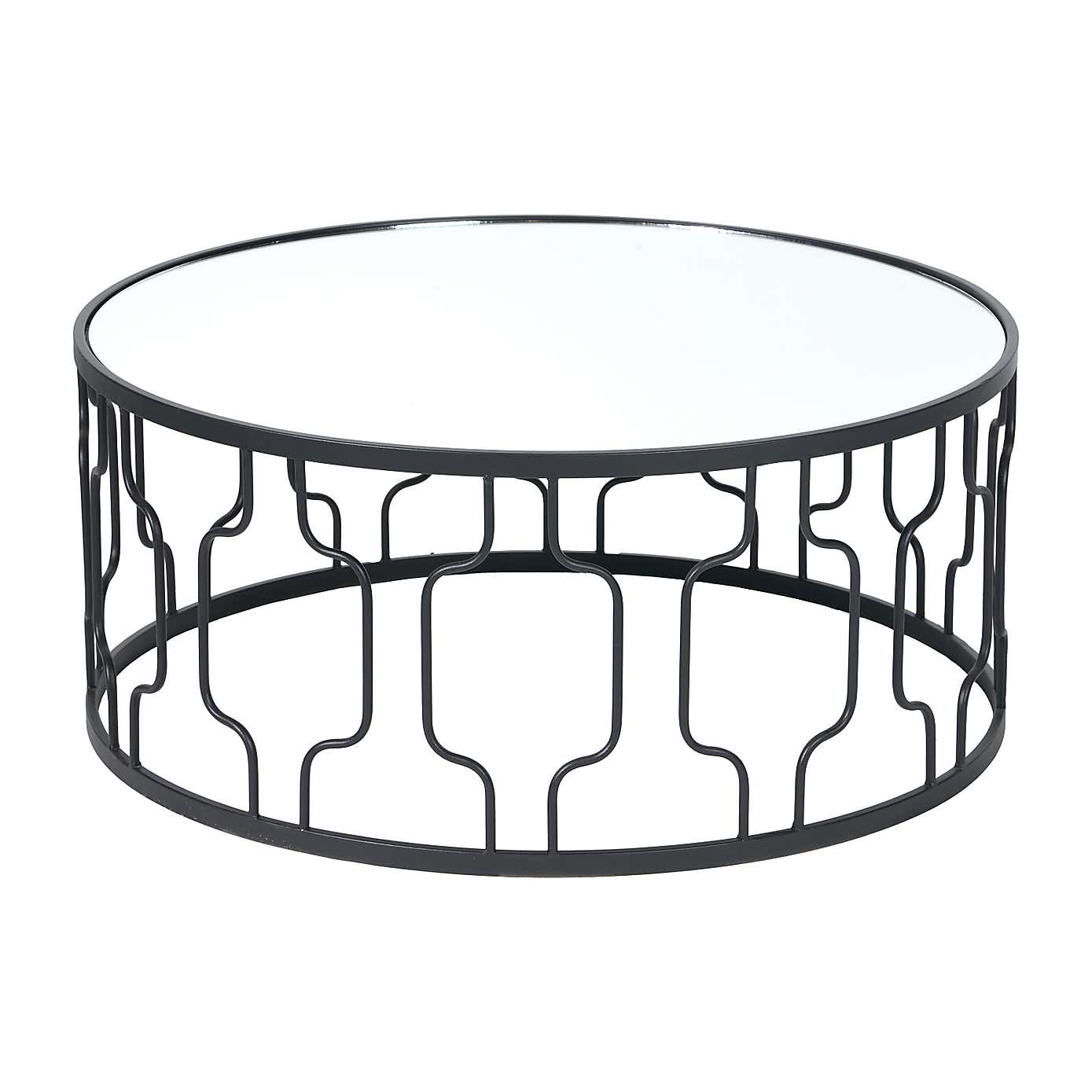 Caprisse Coffee Table, Mirrored Glass