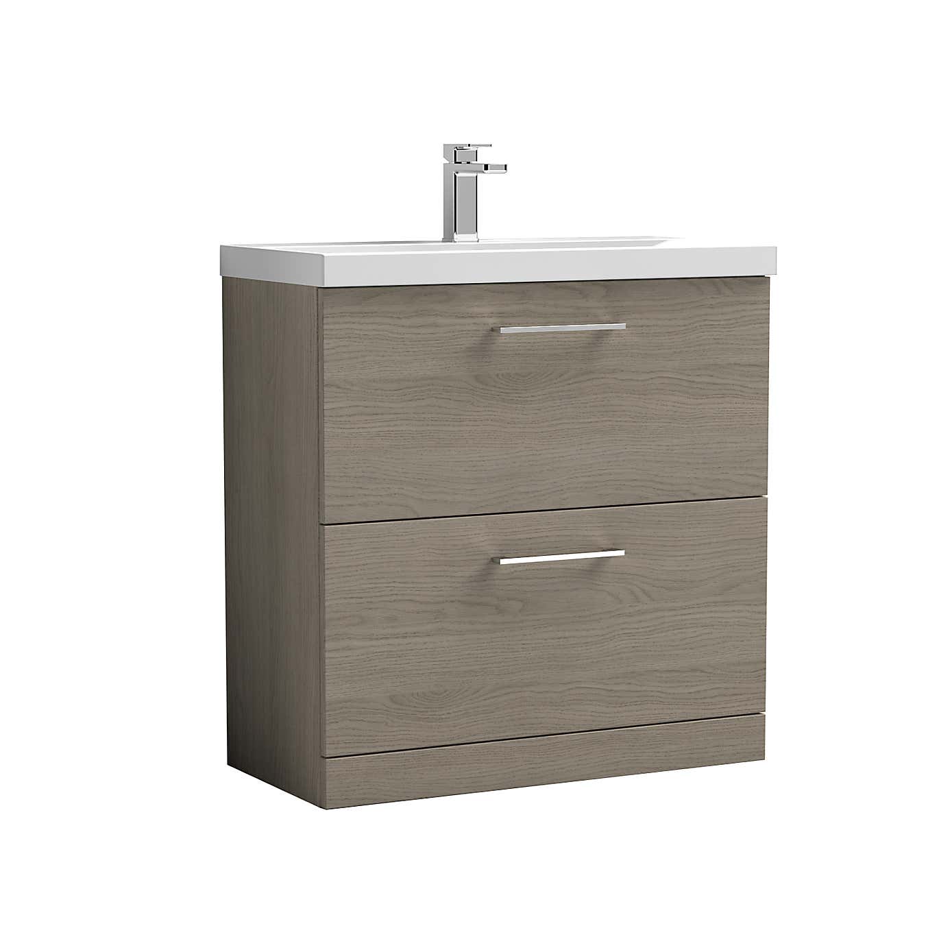 Arno Floor Standing 2 Drawer Vanity Unit with Basin