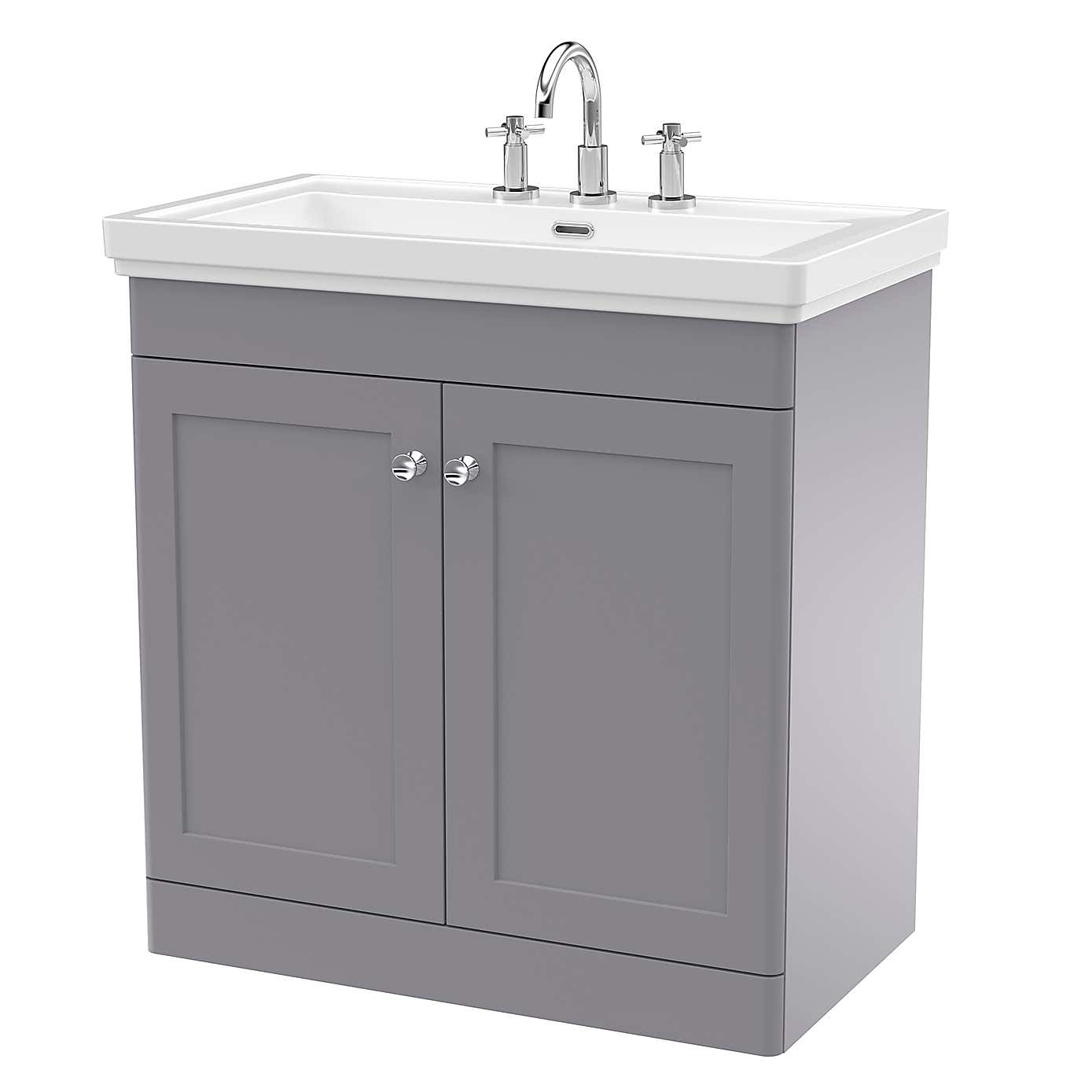 Classique Floor Standing 2 Door Vanity Unit with Basin