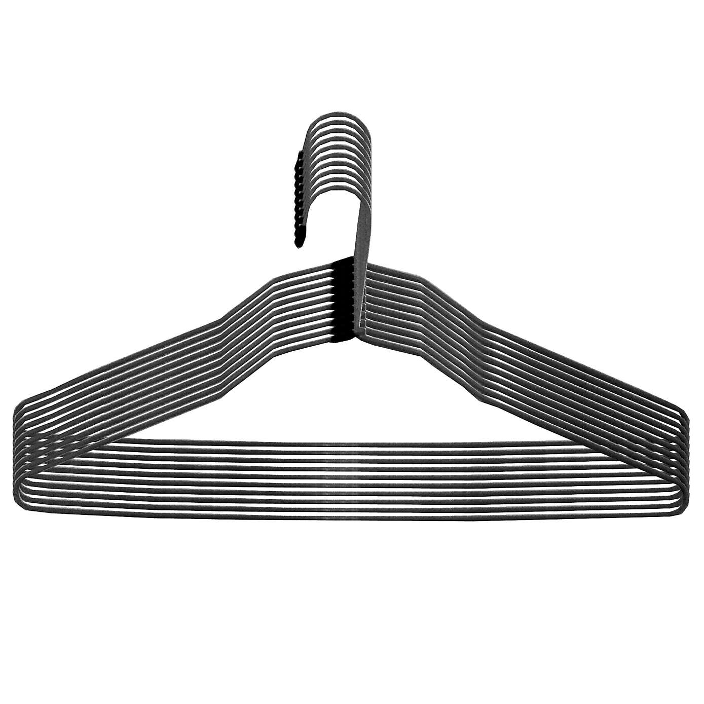 Pack of 10 Black Wire Storeaway Hangers