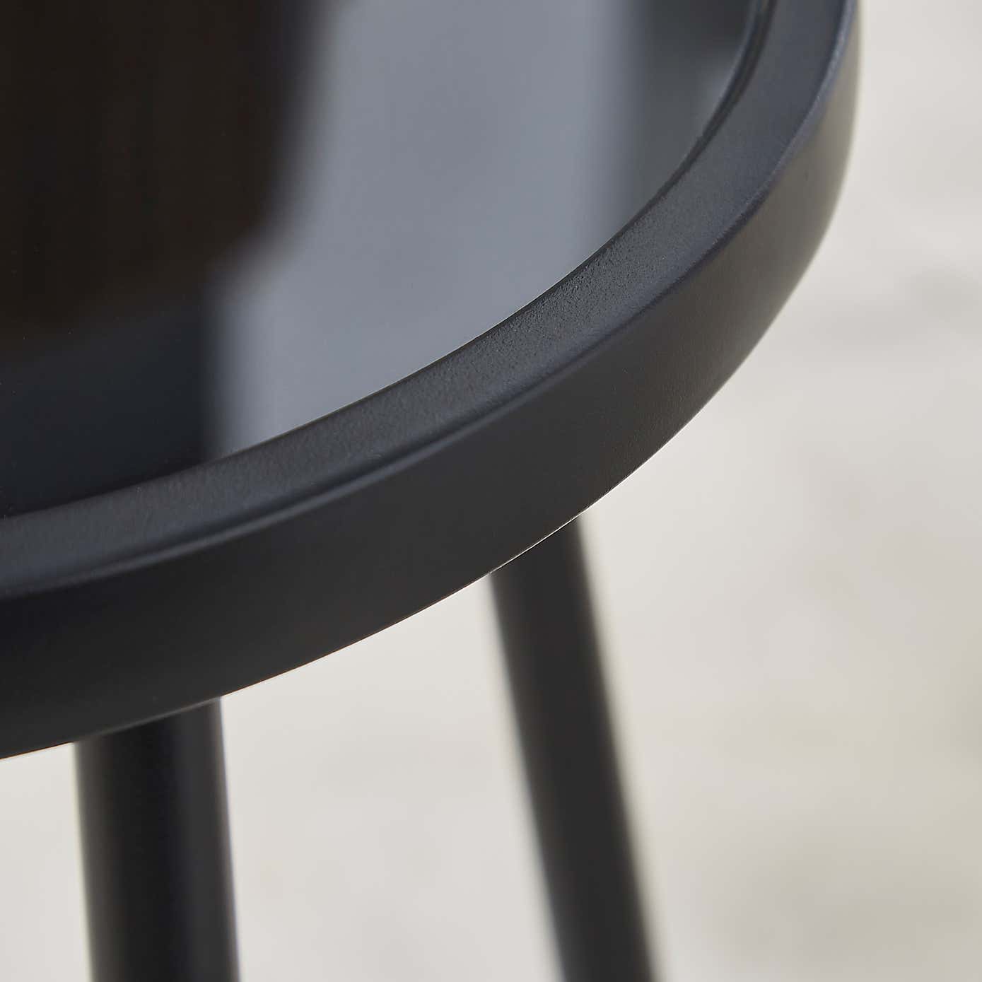 Small Taupe Glass Bistro Table