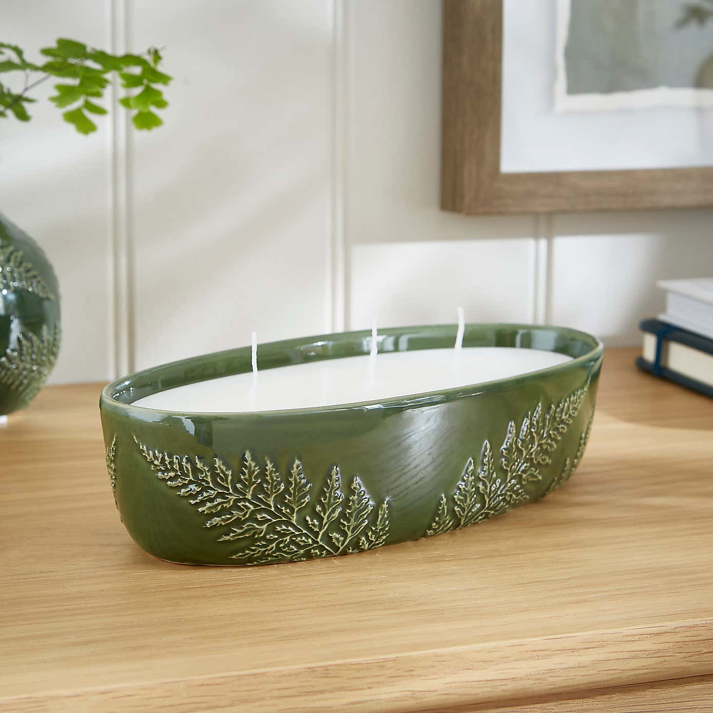 Churchgate Olive Leaf & Fern Oval Multi Wick Candle