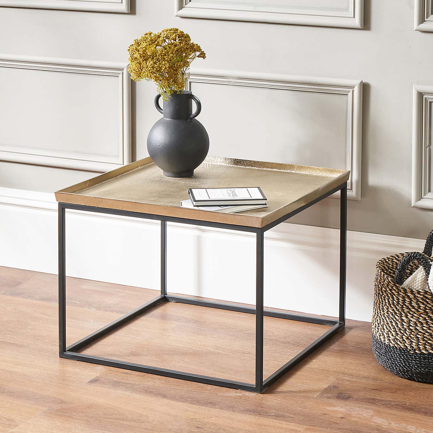 Franklin Coffee Table, Gold Cast